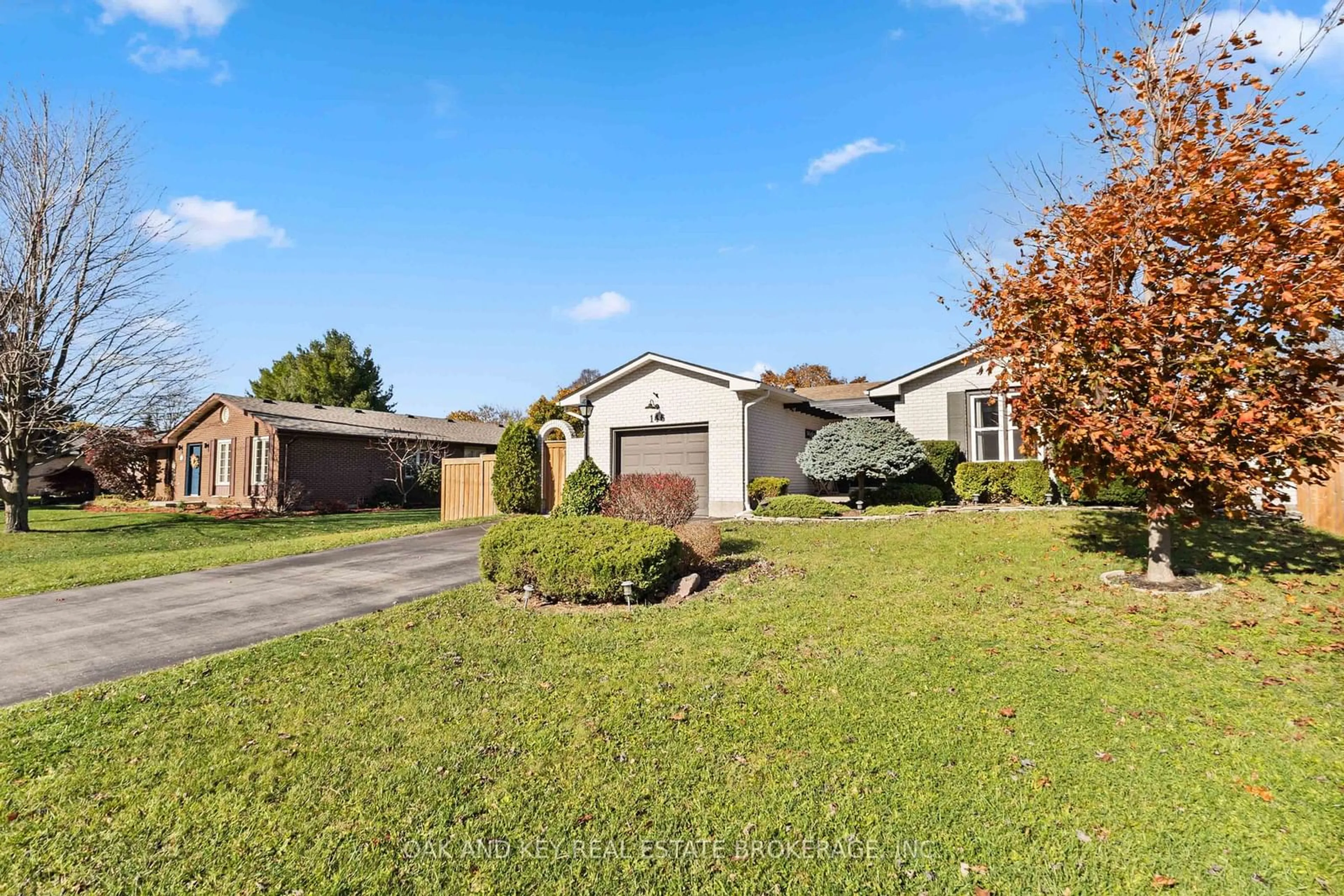 Frontside or backside of a home, the fenced backyard for 146 BYRON Ave, Thames Centre Ontario N0L 1G3