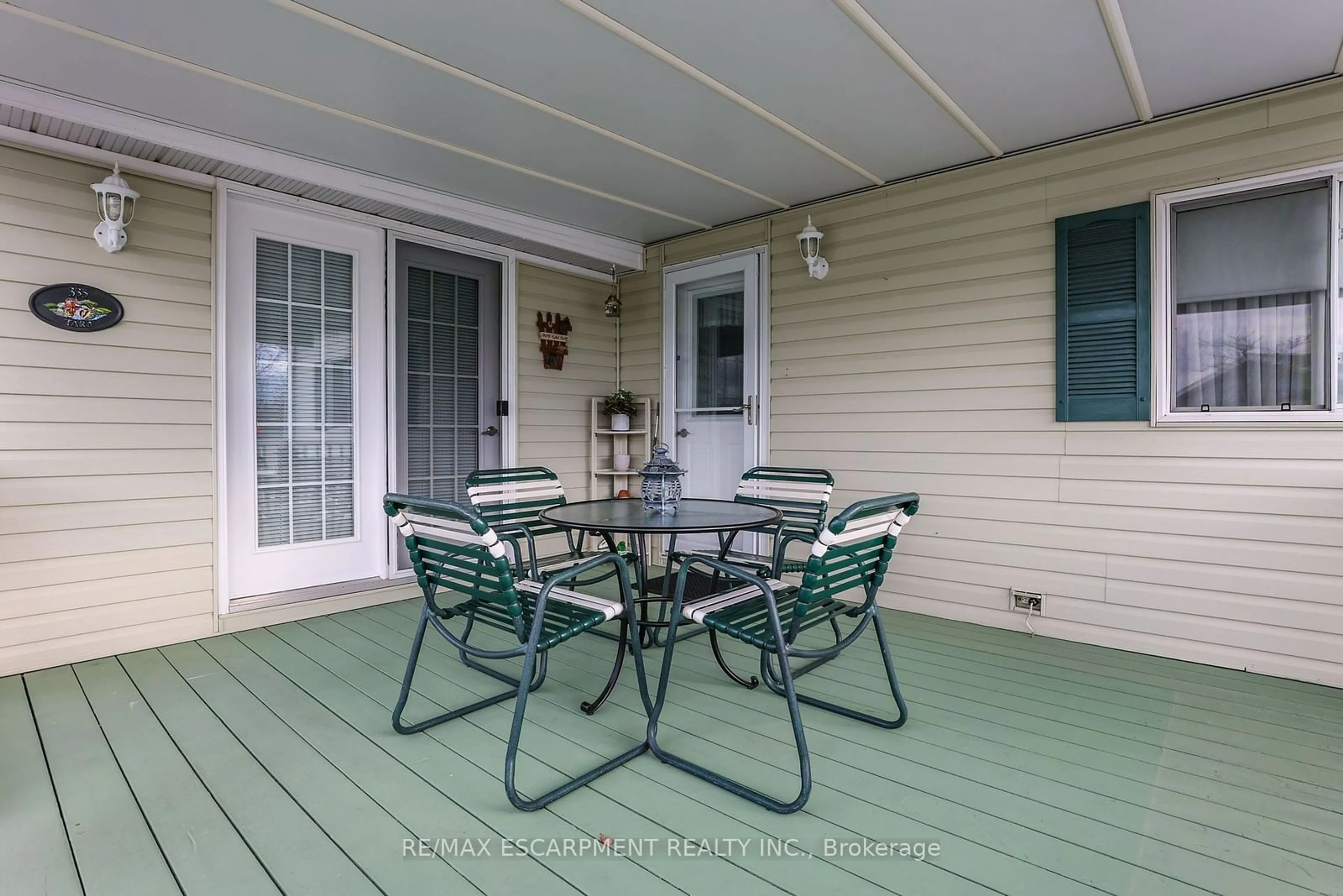 Patio, the fenced backyard for 3033 Townline Rd #335, Fort Erie Ontario L0S 1S1