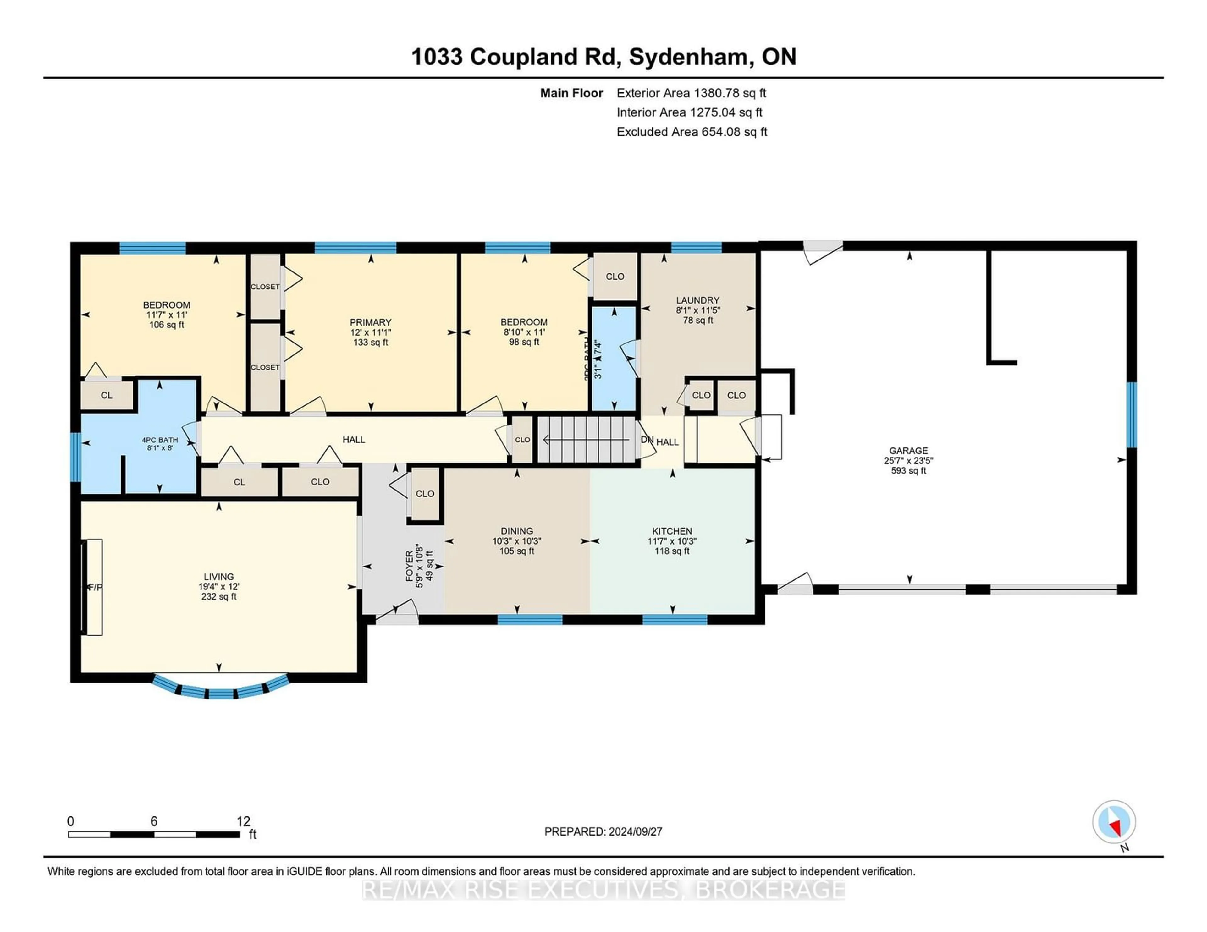 Floor plan for 1033 Coupland Rd, South Frontenac Ontario K0H 2T0