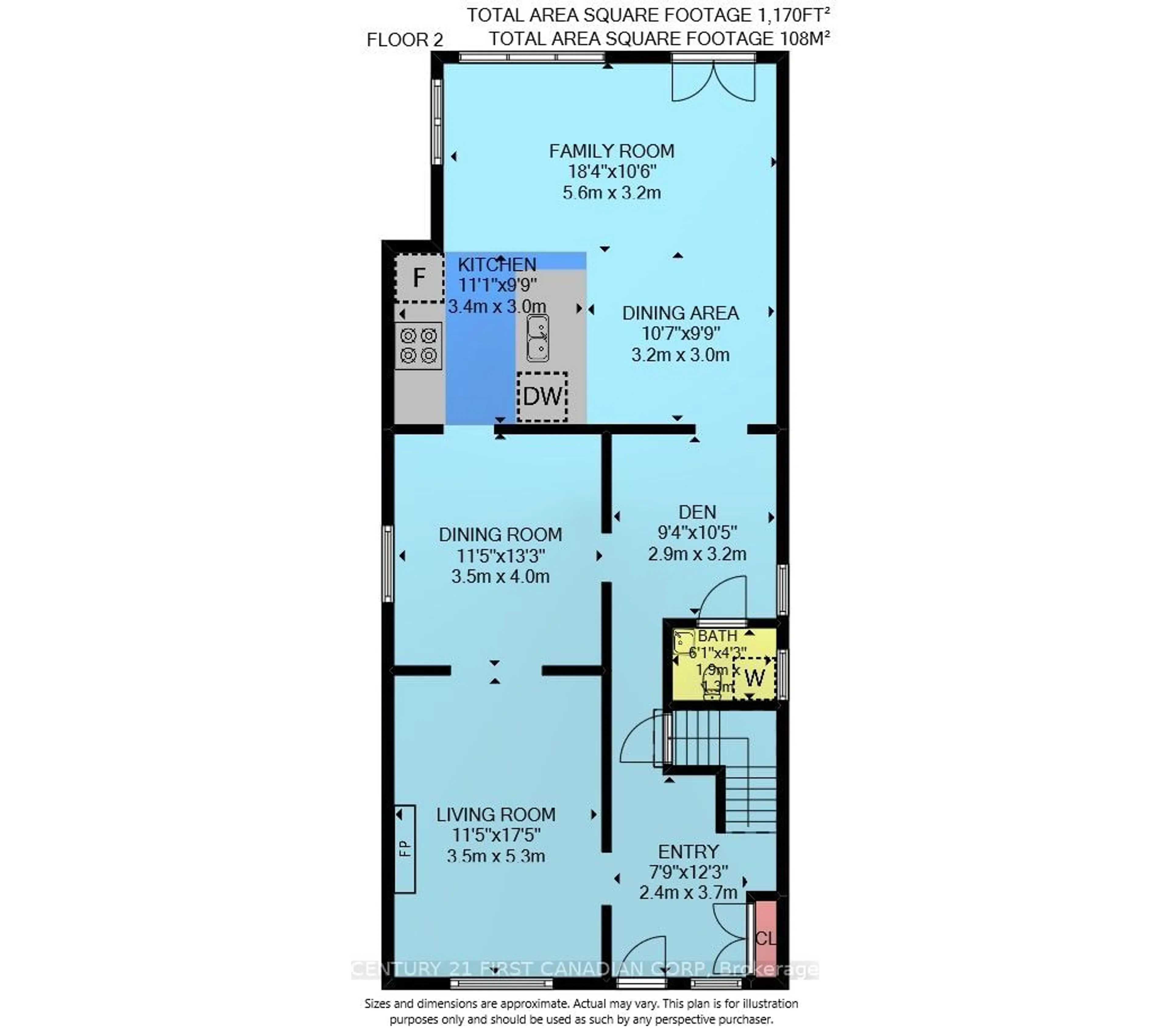 Floor plan for 559 St James St, London Ontario N5Y 3P5