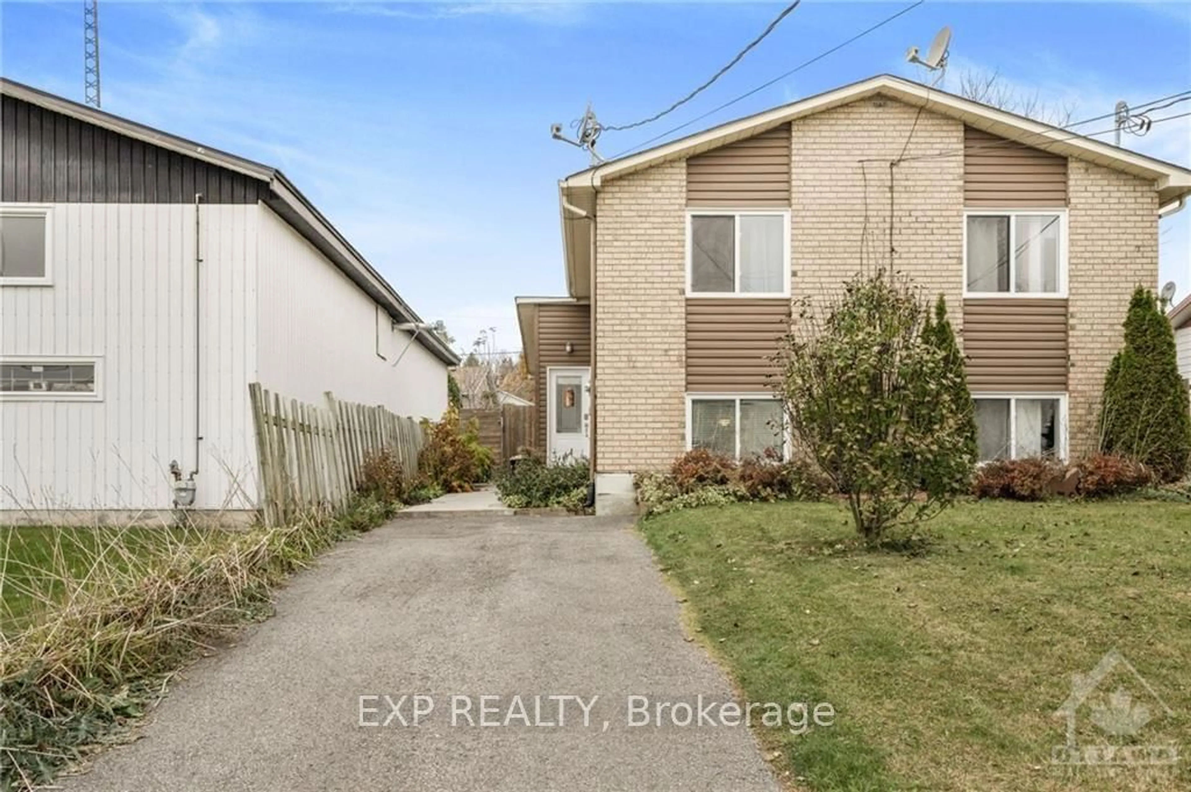 Frontside or backside of a home, the fenced backyard for 72 BOYD St #B, Champlain Ontario K0B 1R0