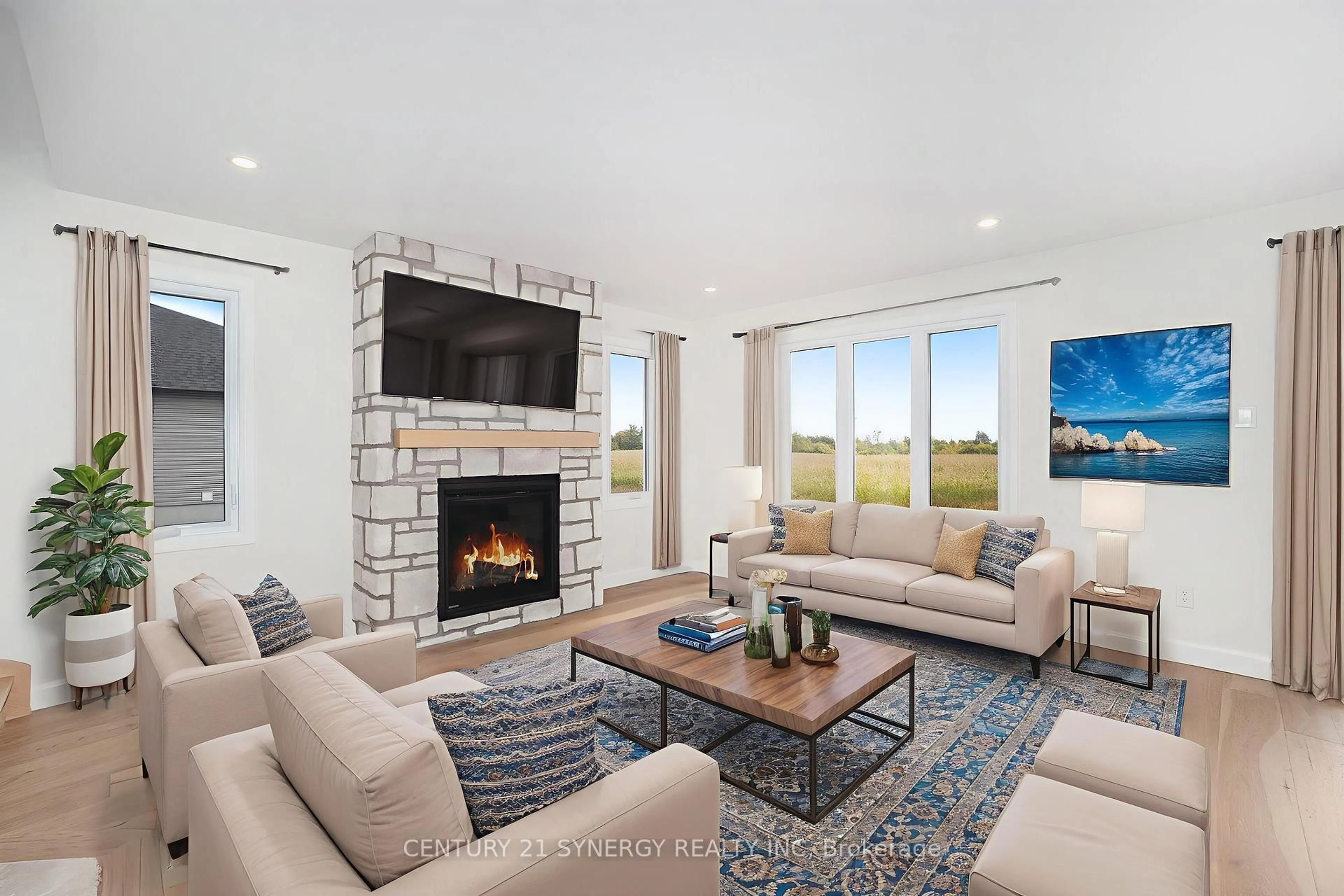 Living room with furniture, ceramic/tile floor for 72 HELEN St, North Stormont Ontario K0A 1R0