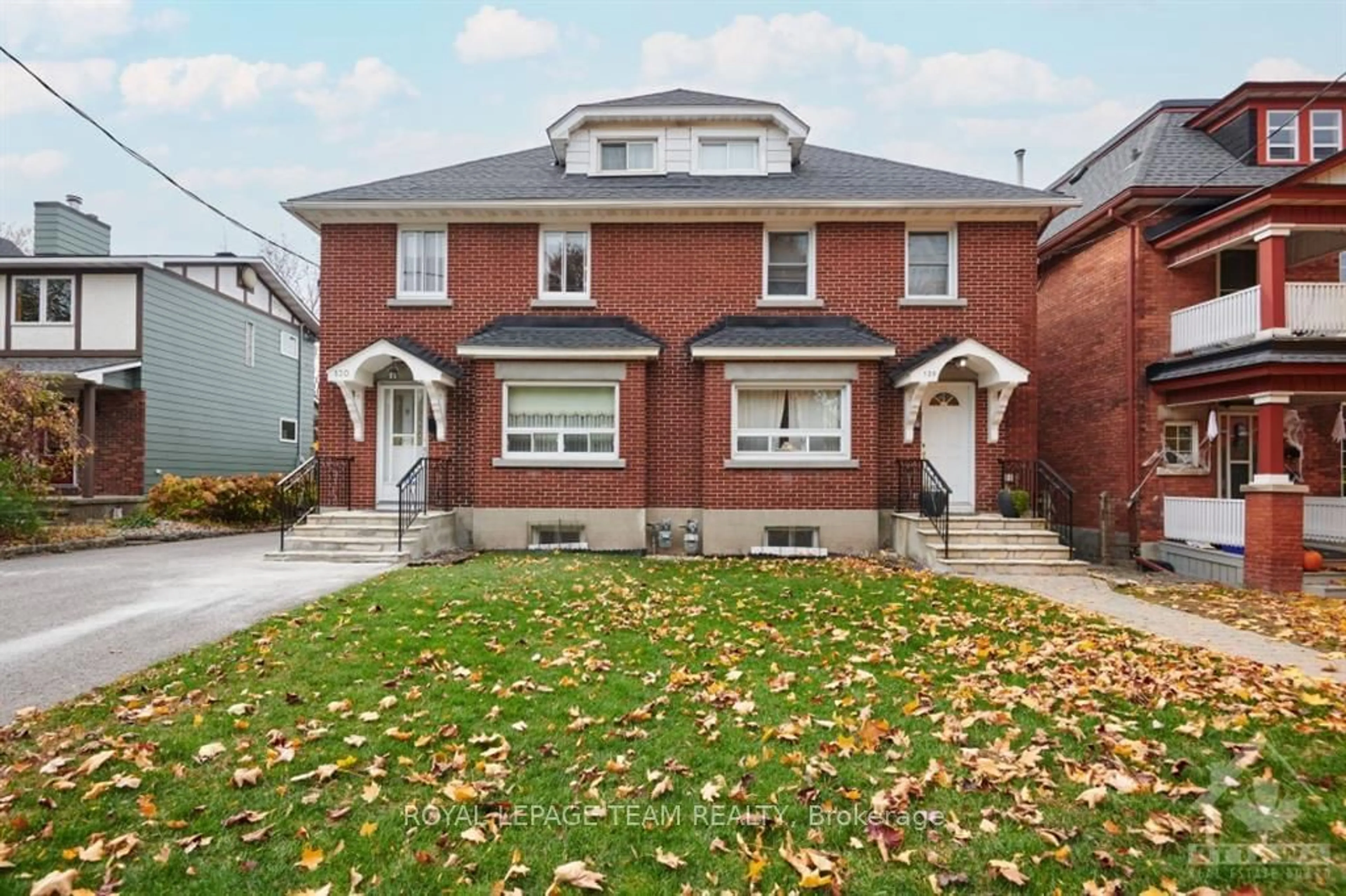 Home with brick exterior material, street for 128&130 BAYSWATER Ave, West Centre Town Ontario K1Y 2G1