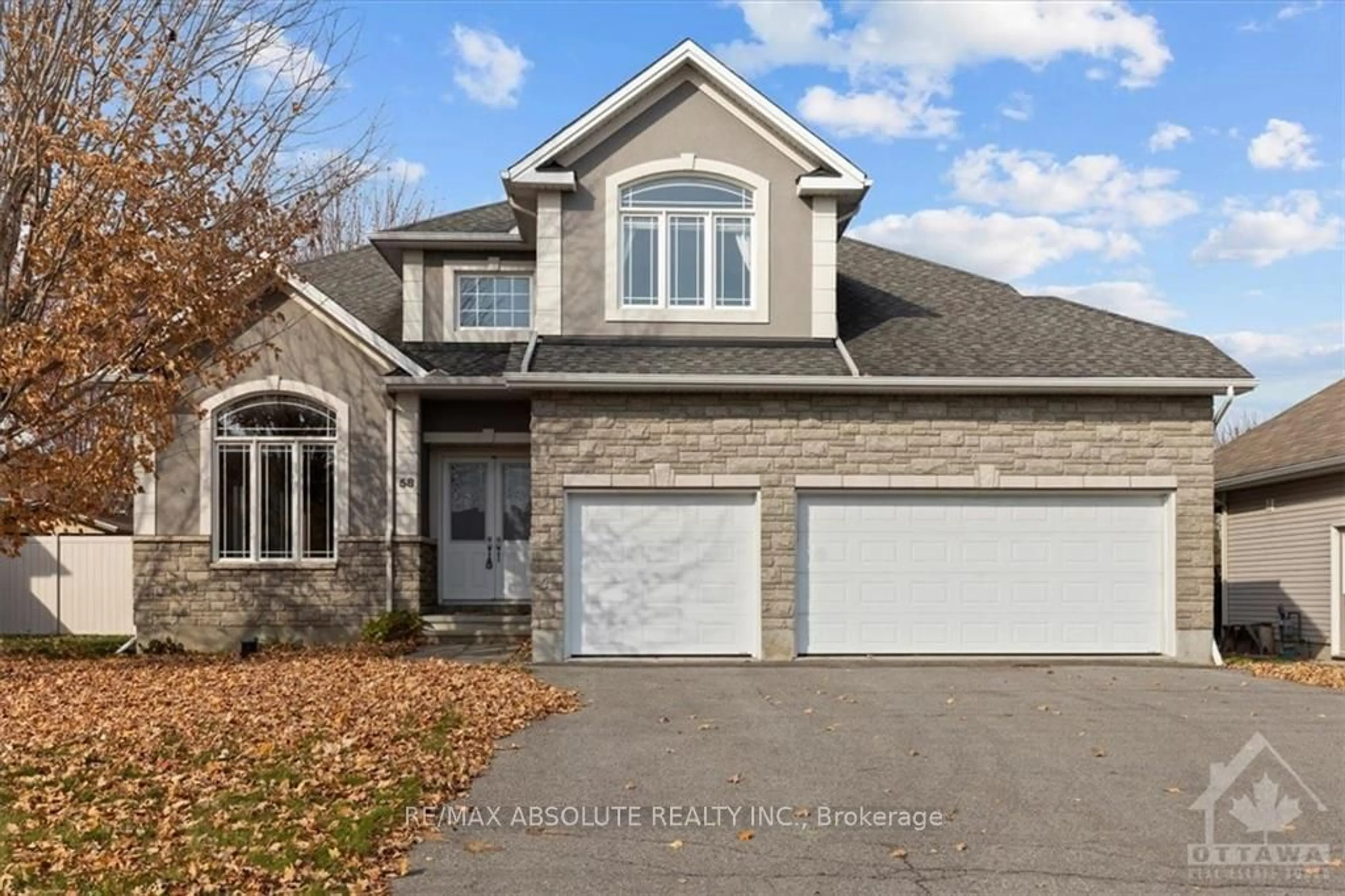 Frontside or backside of a home, cottage for 58 QUEENSTON Dr, Stittsville - Munster - Richmond Ontario K0A 2Z0