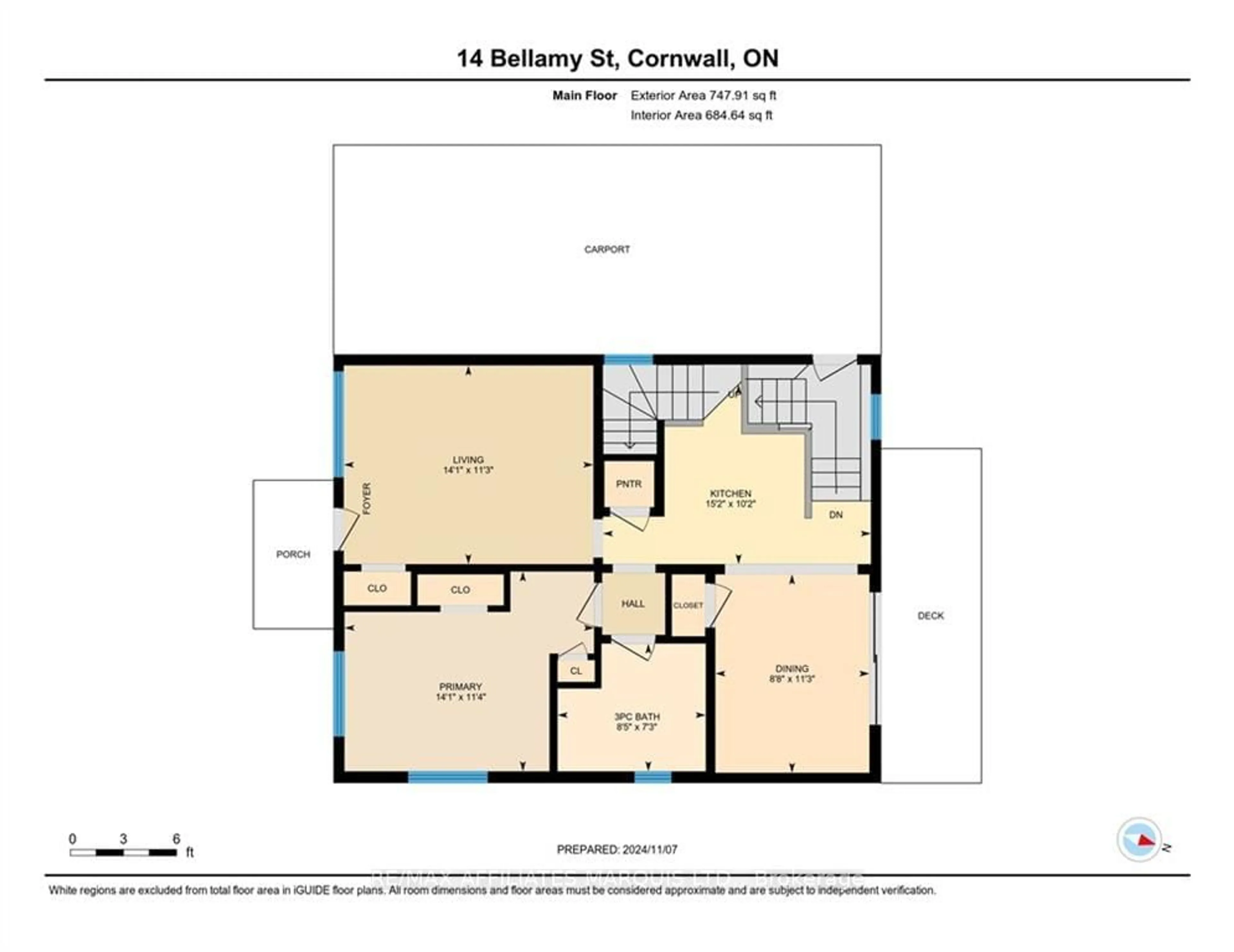 Floor plan for 14 BELLAMY St, Cornwall Ontario K6J 3K7