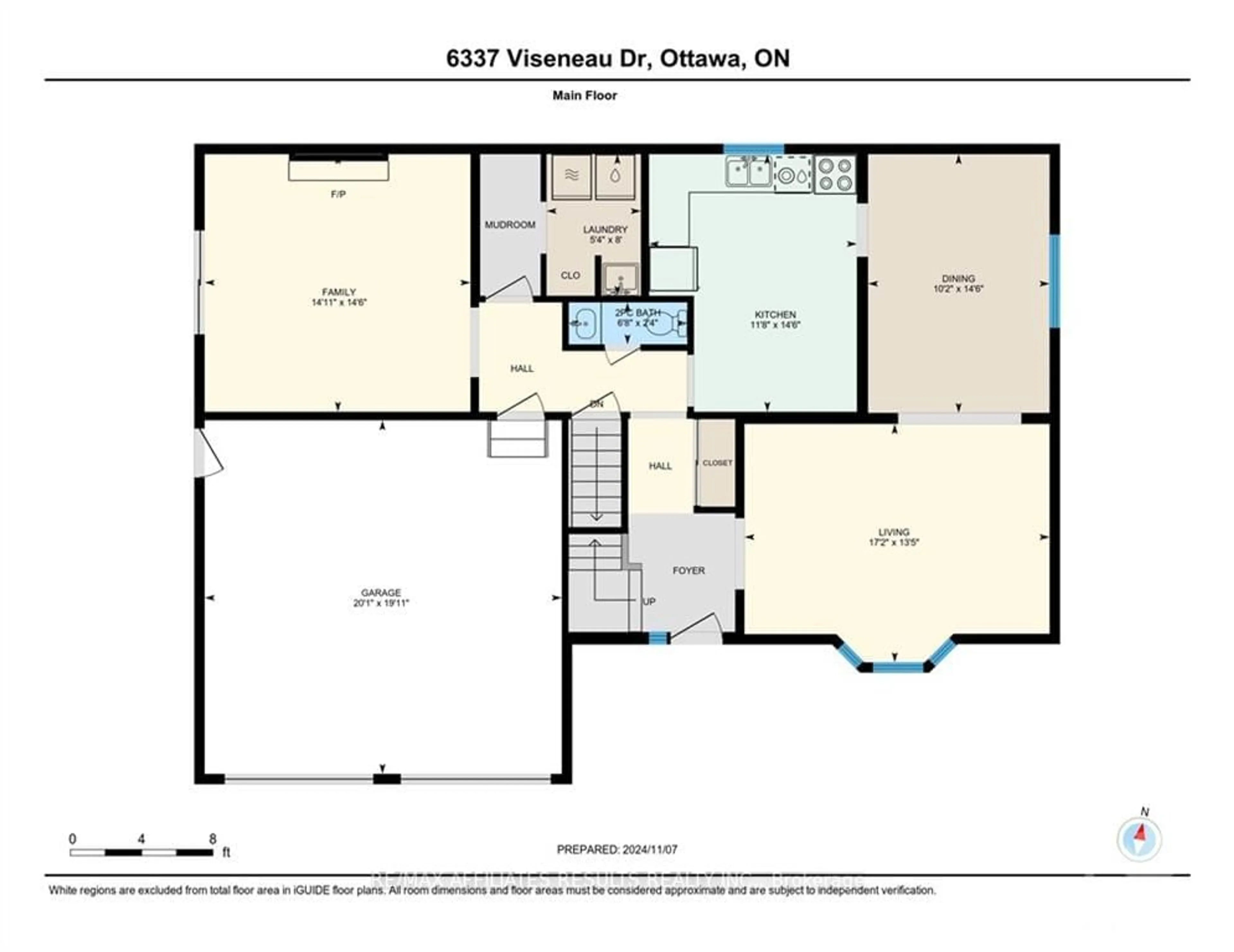 Floor plan for 6337 VISENEAU Dr, Orleans - Convent Glen and Area Ontario K1C 2P8