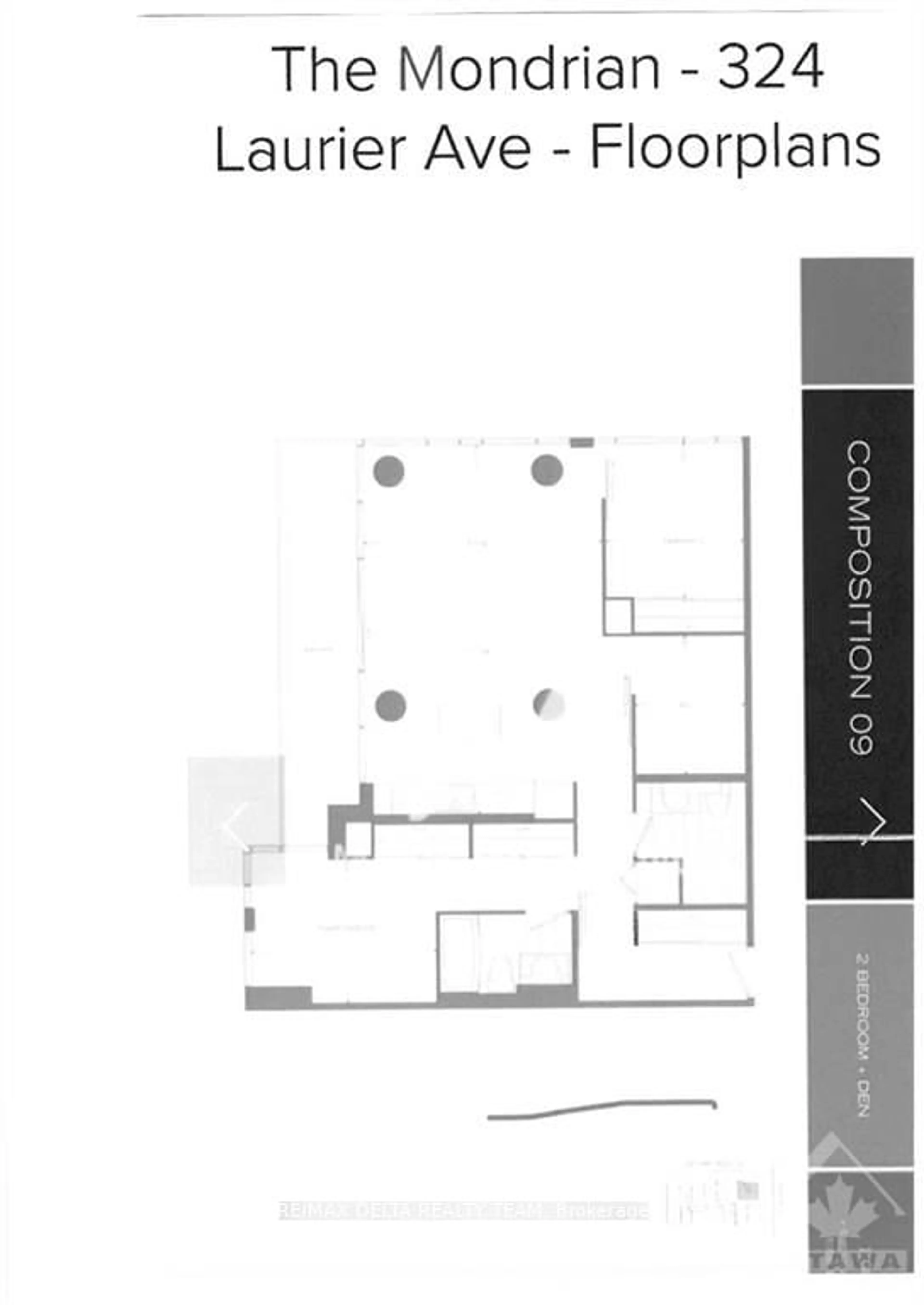 Floor plan for 324 LAURIER Ave #809, Ottawa Centre Ontario K1N 6P6