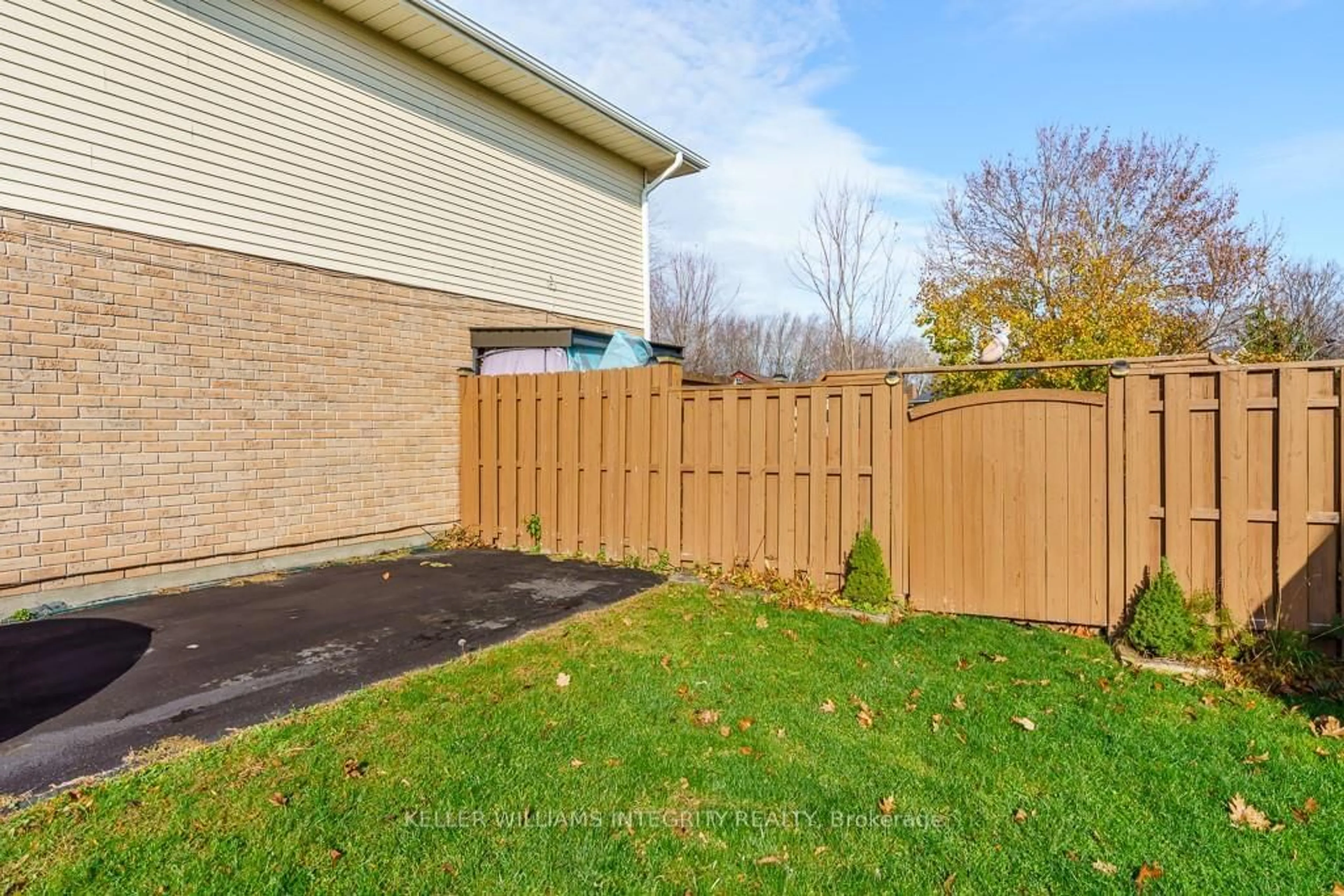 Patio, the fenced backyard for 720 LYNN St, Cornwall Ontario K6H 7E4