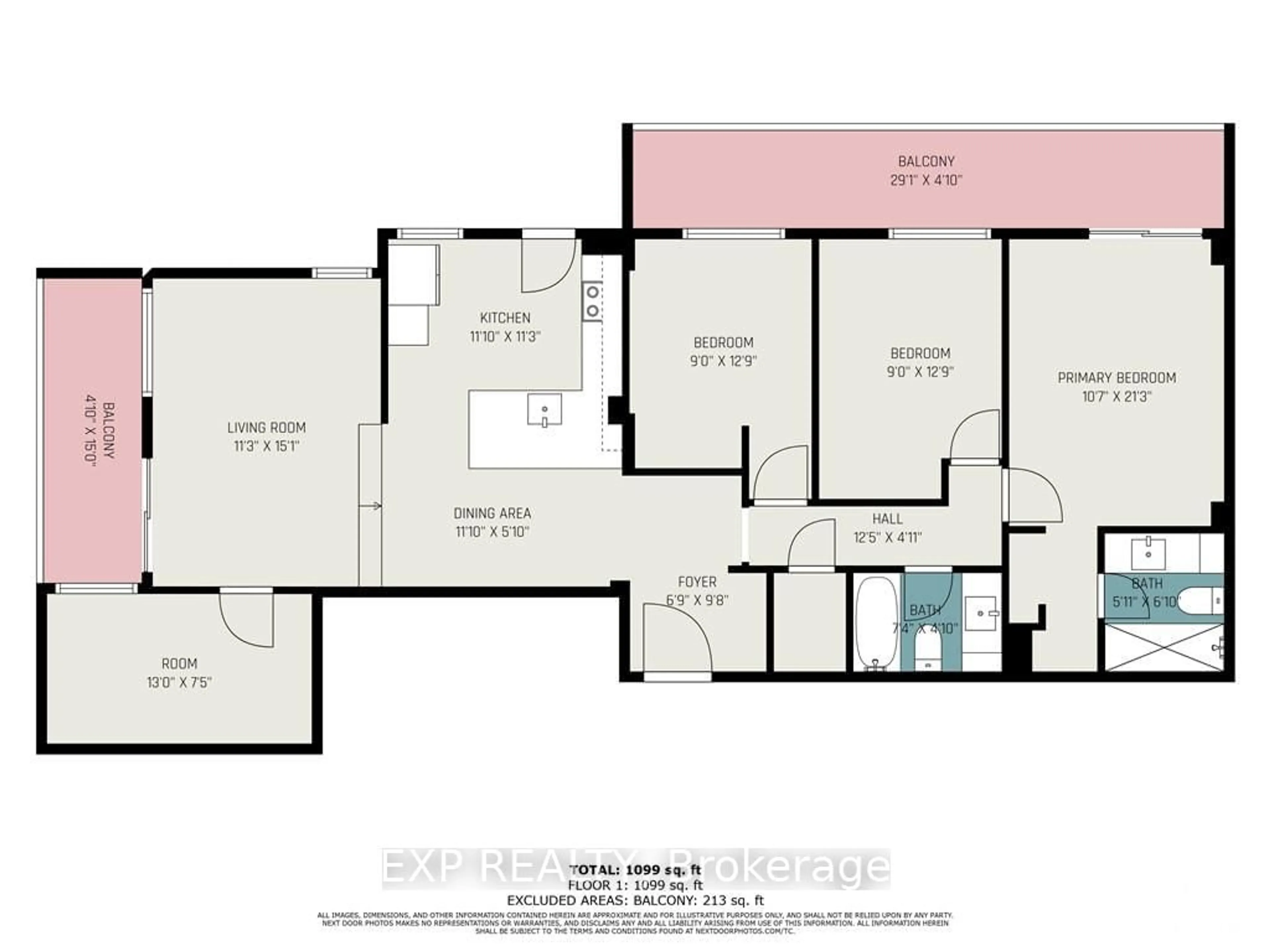 Floor plan for 415 GREENVIEW Ave #907, Britannia - Lincoln Heights and Area Ontario K2B 8G5