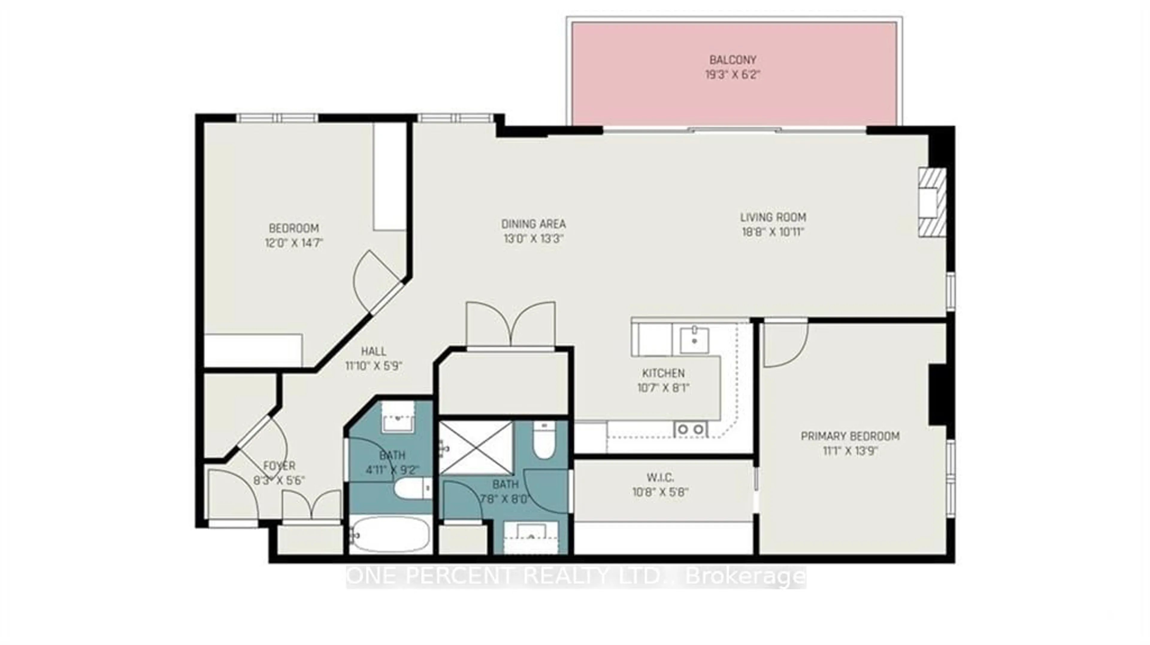 Floor plan for 364 COOPER St #403, Ottawa Centre Ontario K2P 2P3