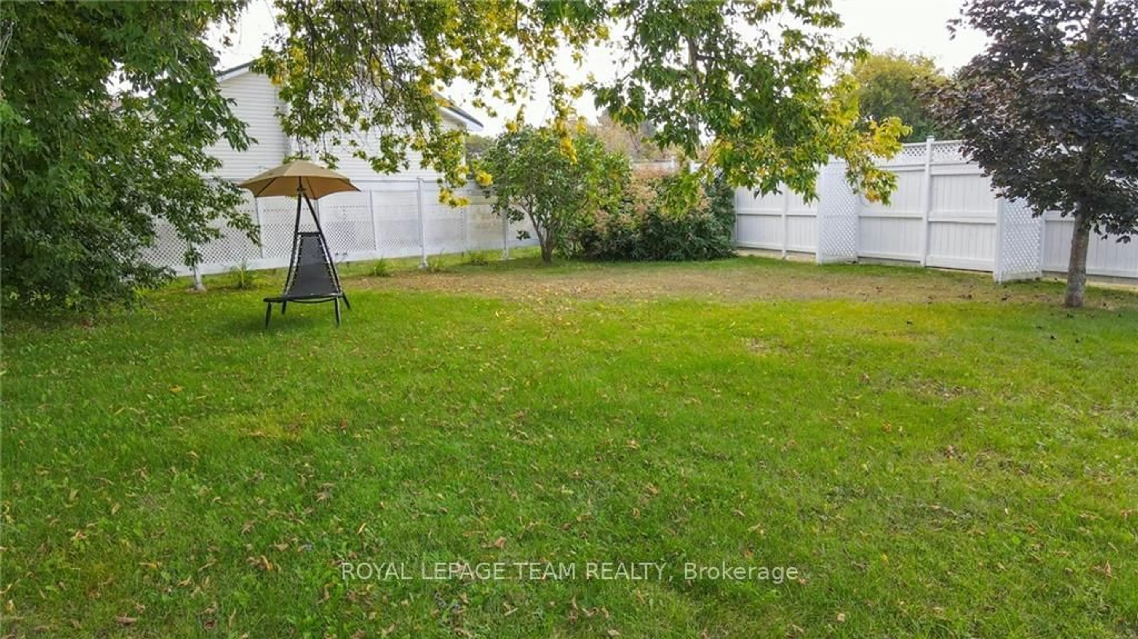 Patio, the fenced backyard for 52 PAUGH LAKE Rd, Madawaska Valley Ontario K0J 1B0