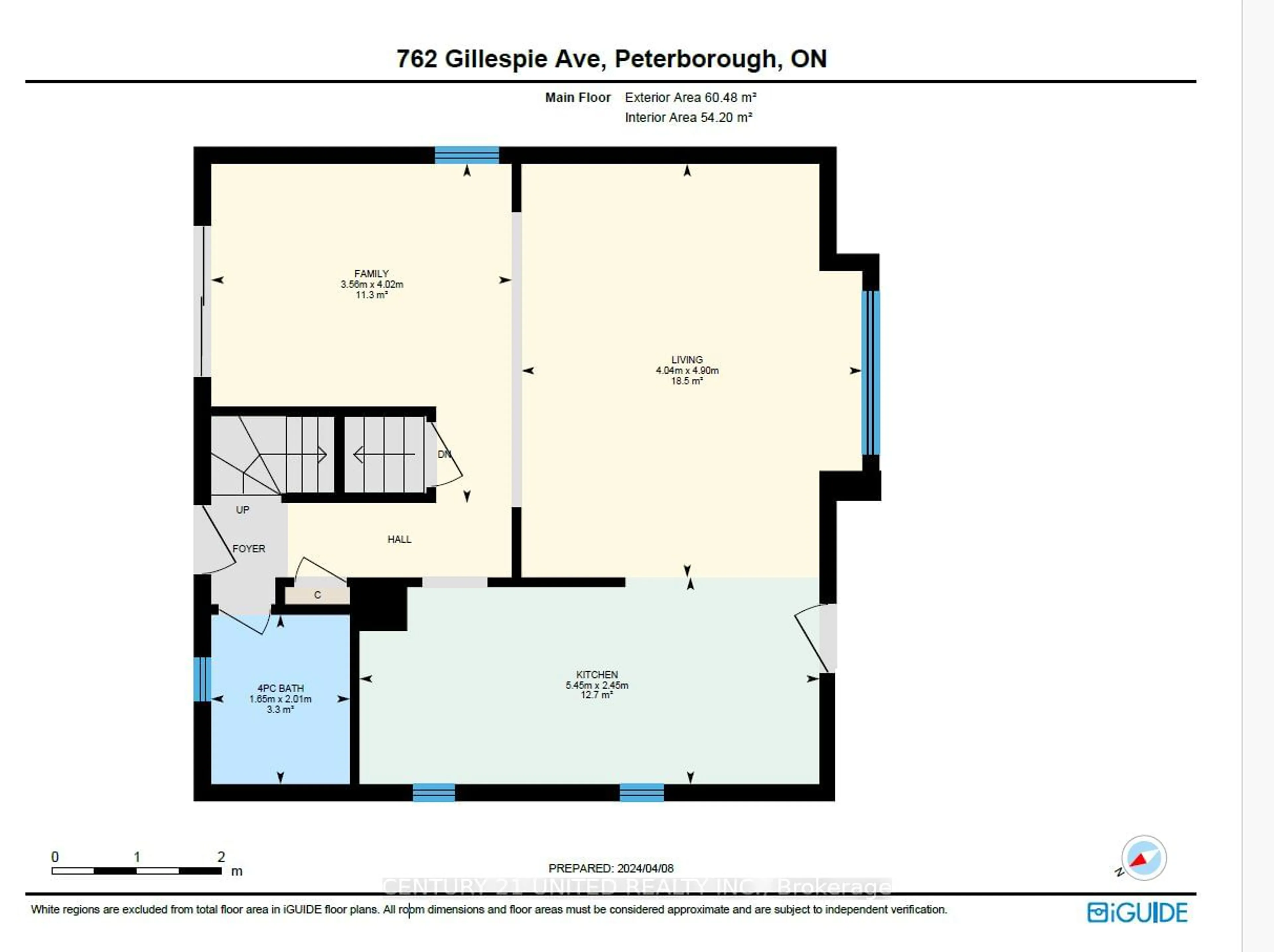 Floor plan for 762 Gillespie Ave, Peterborough Ontario K9J 4B7