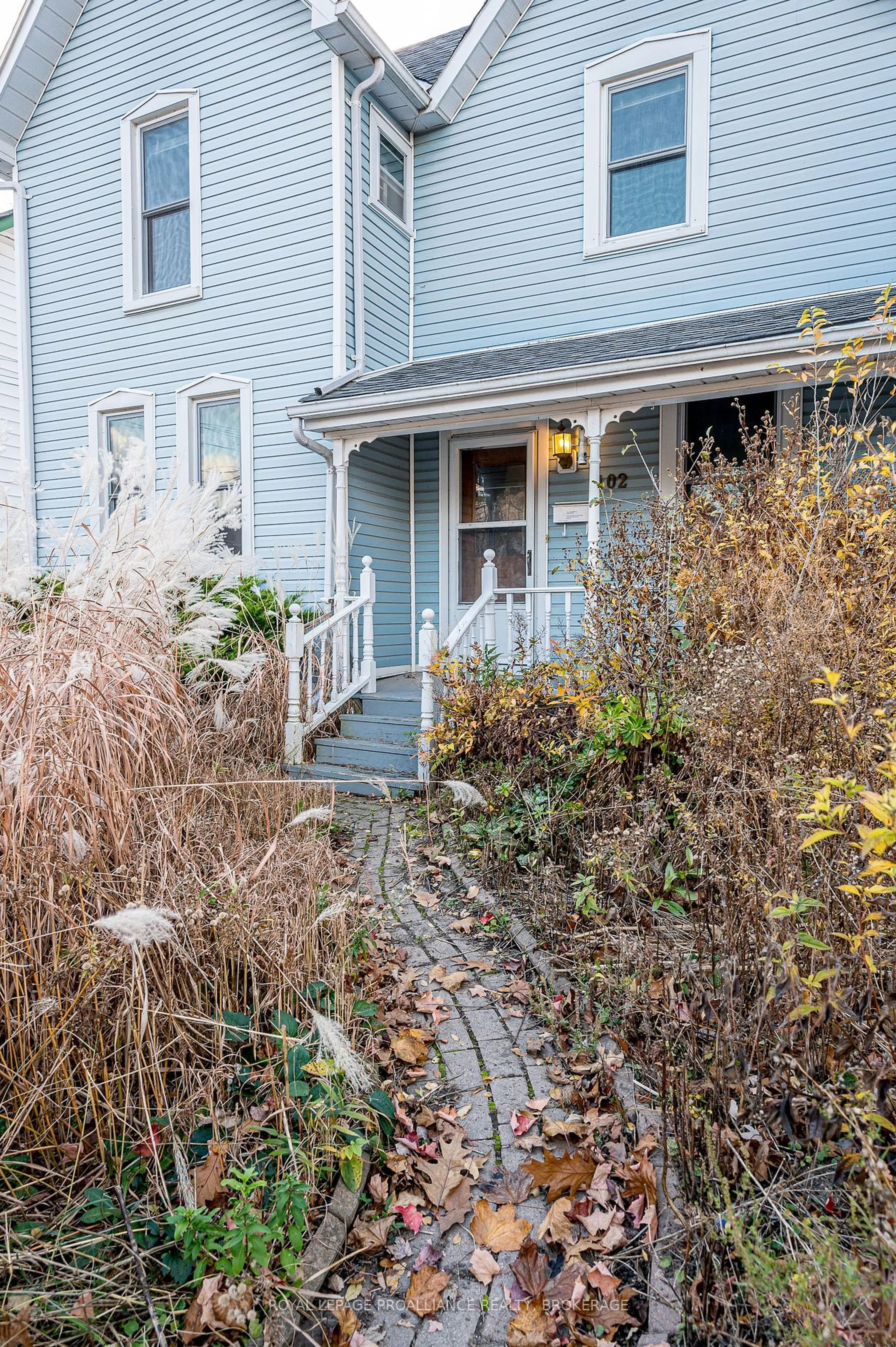 A pic from exterior of the house or condo, the fenced backyard for 102 Livingston Ave, Kingston Ontario K7L 4L4