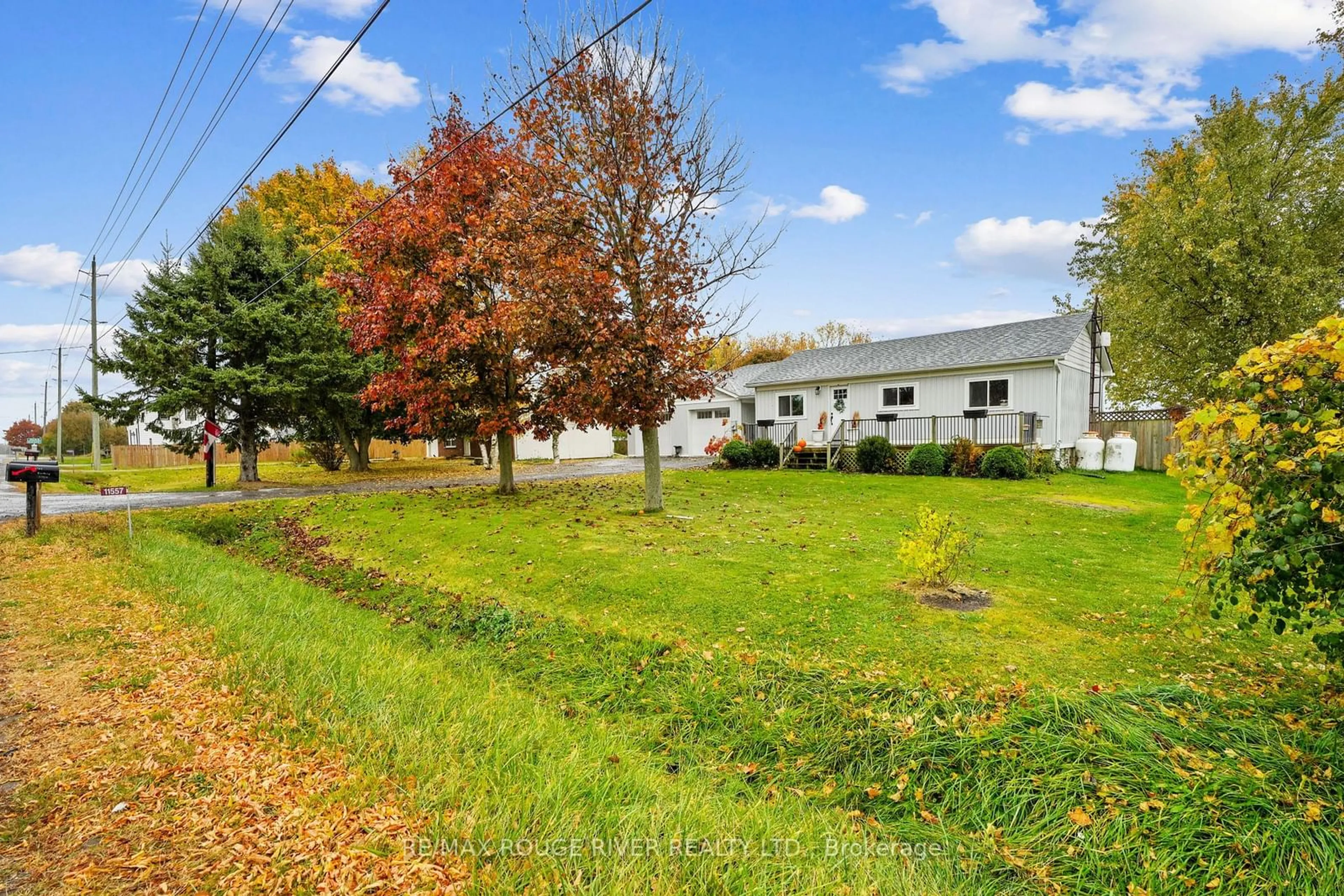 A pic from exterior of the house or condo, the fenced backyard for 11557 County 2 Rd, Alnwick/Haldimand Ontario K0K 2G0