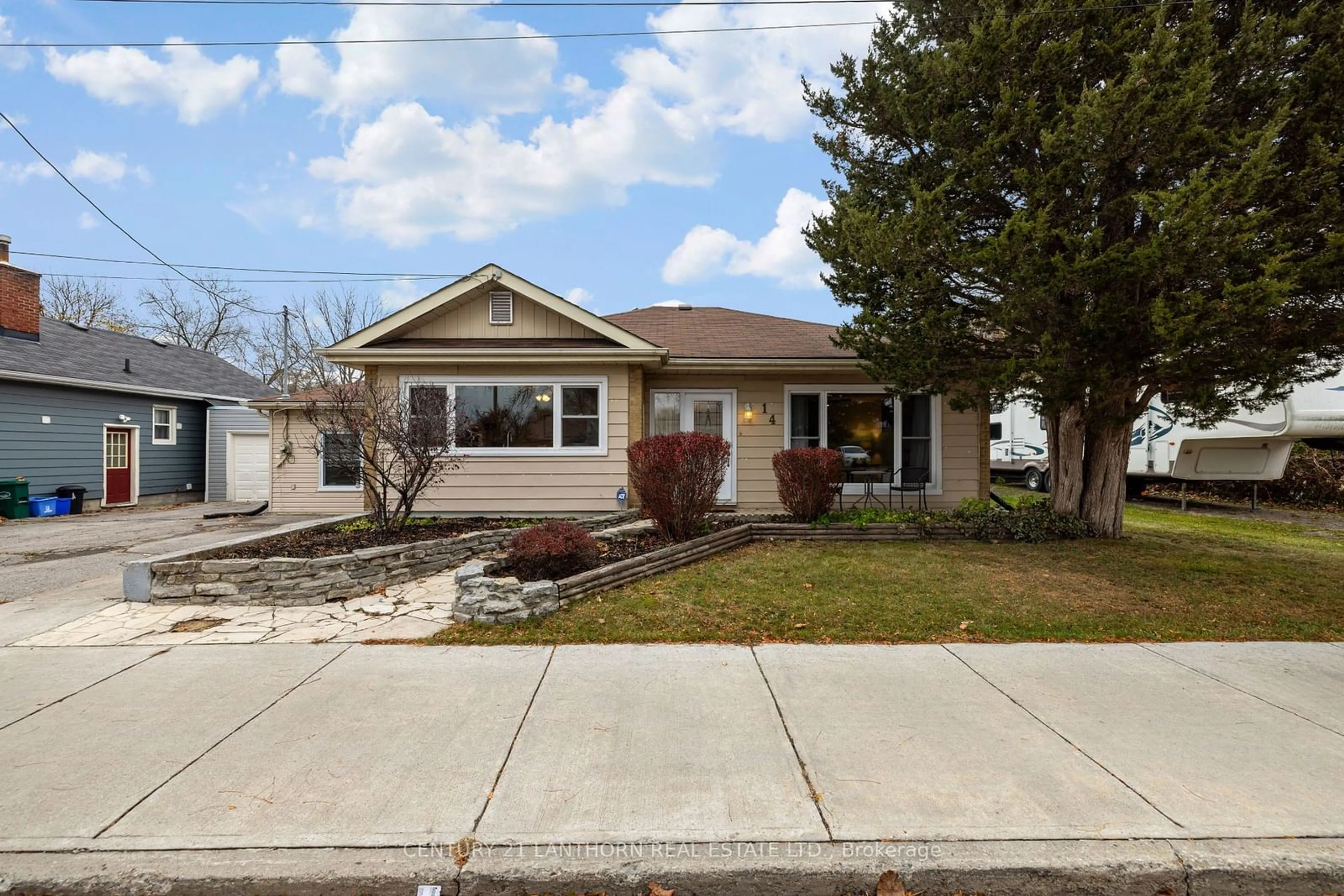 Frontside or backside of a home, the street view for 14 Kitchener Ave, Quinte West Ontario K8V 1X8