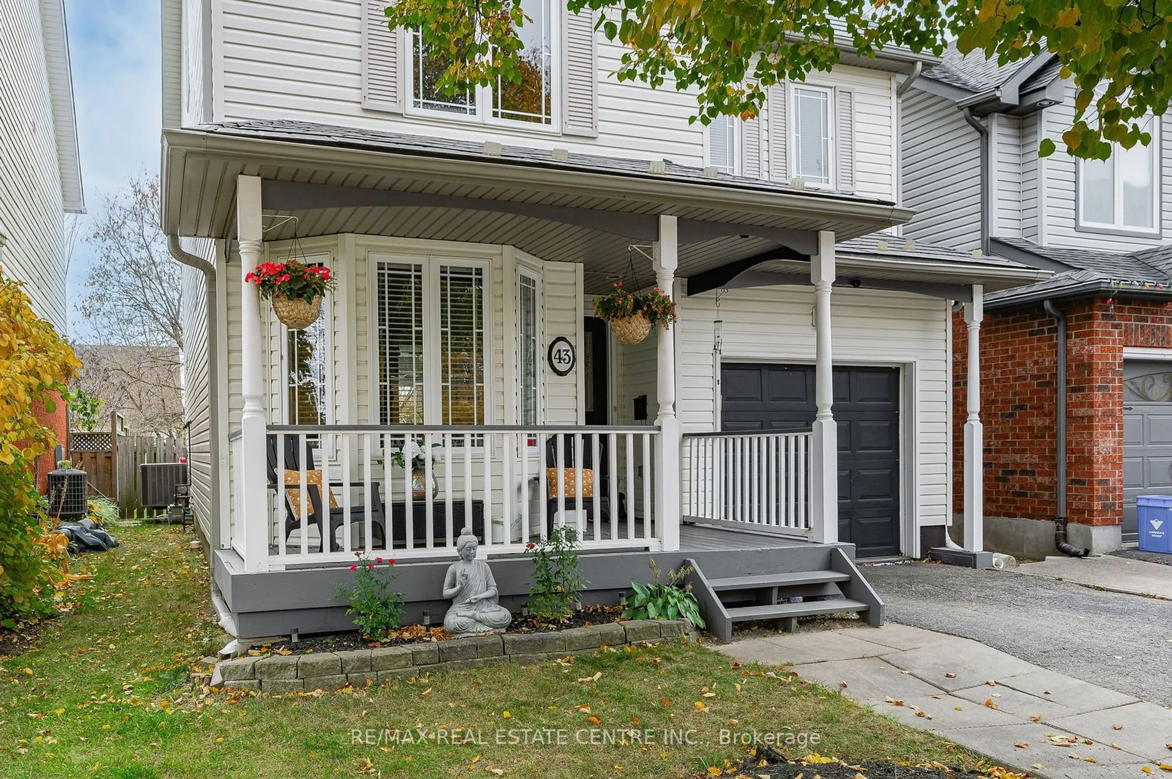 Home with vinyl exterior material for 43 Marcy Cres, Cambridge Ontario N3C 4H5