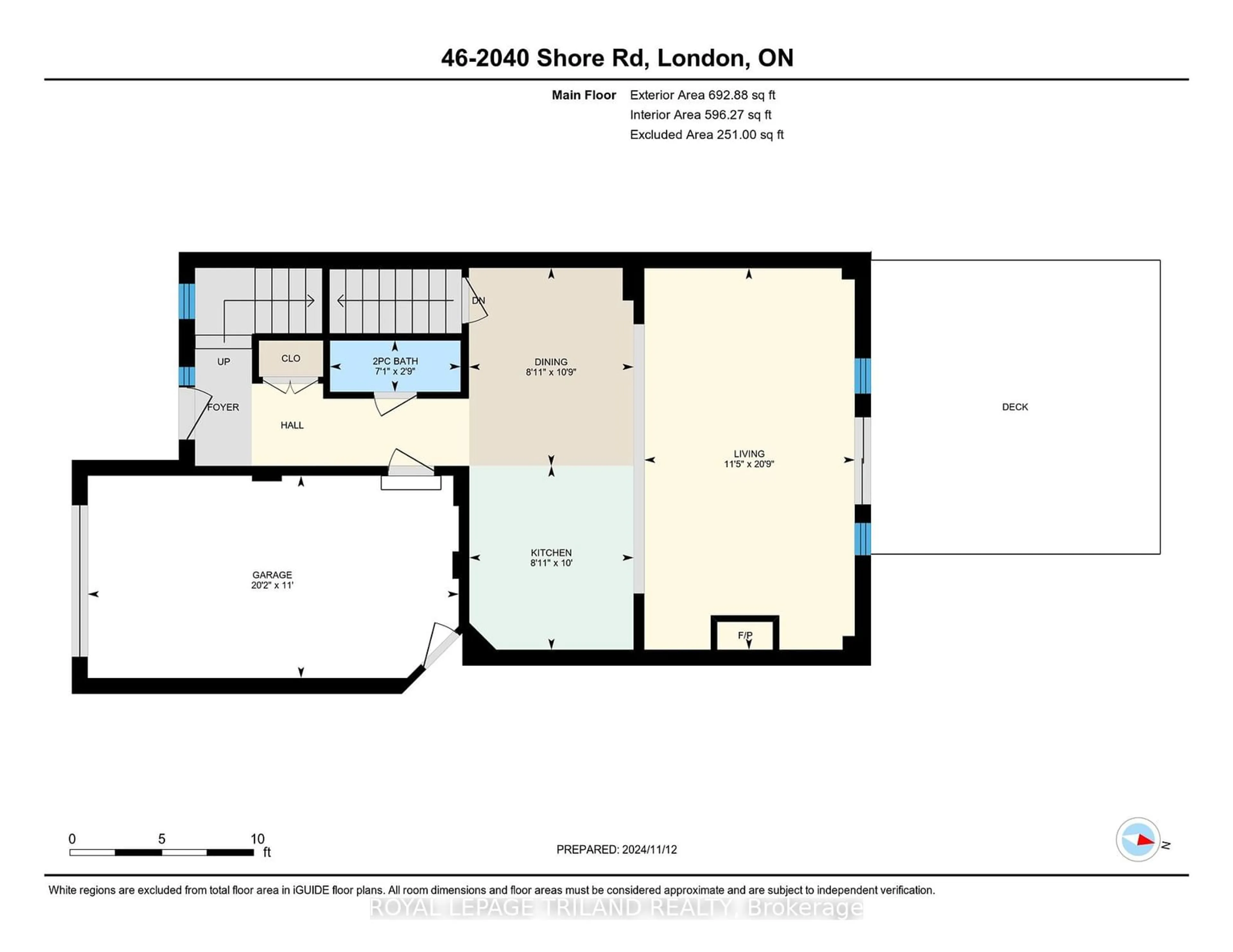 Floor plan for 2040 Shore Rd #46, London Ontario N6K 0G3