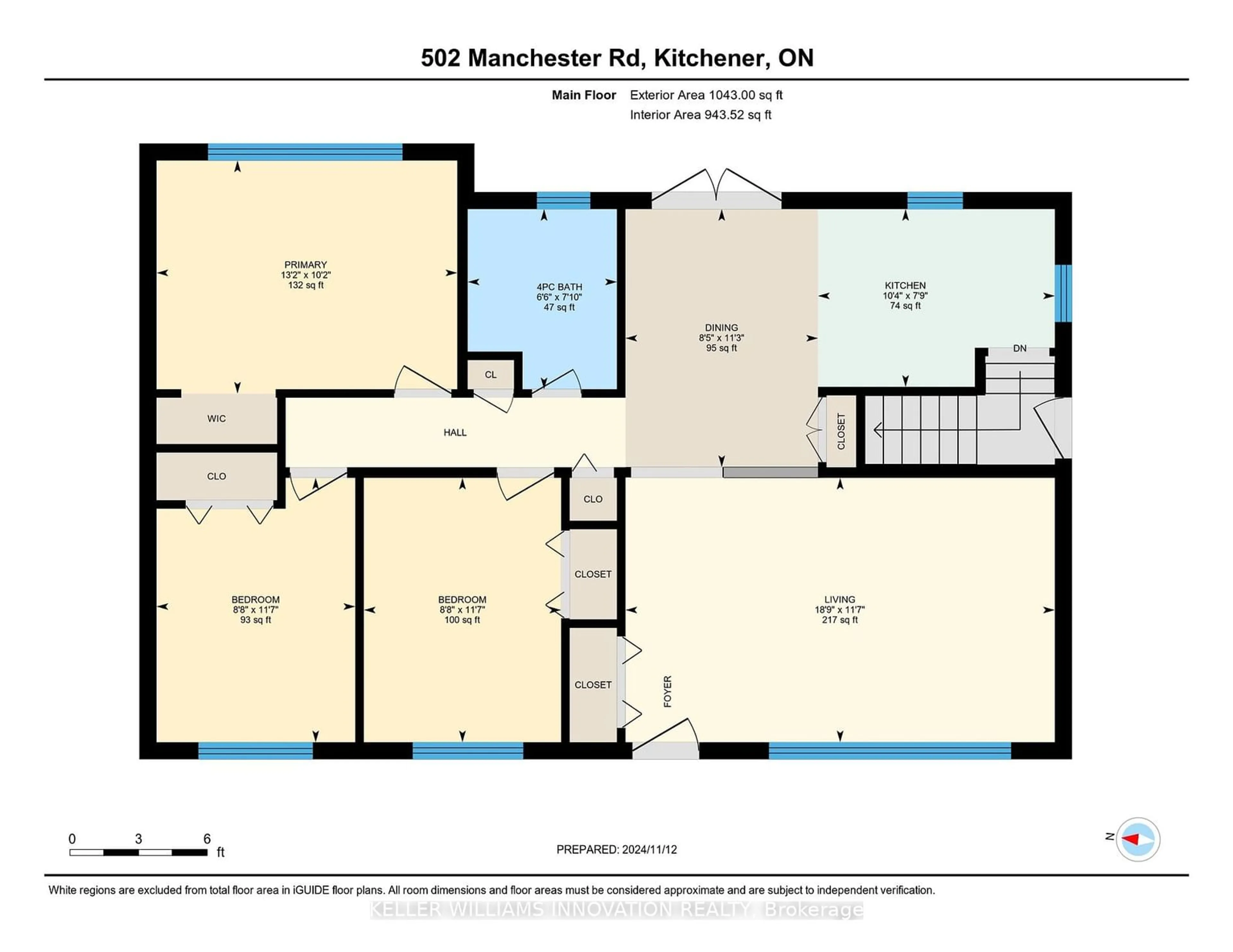 Floor plan for 502 Manchester Rd, Kitchener Ontario N2B 1A6