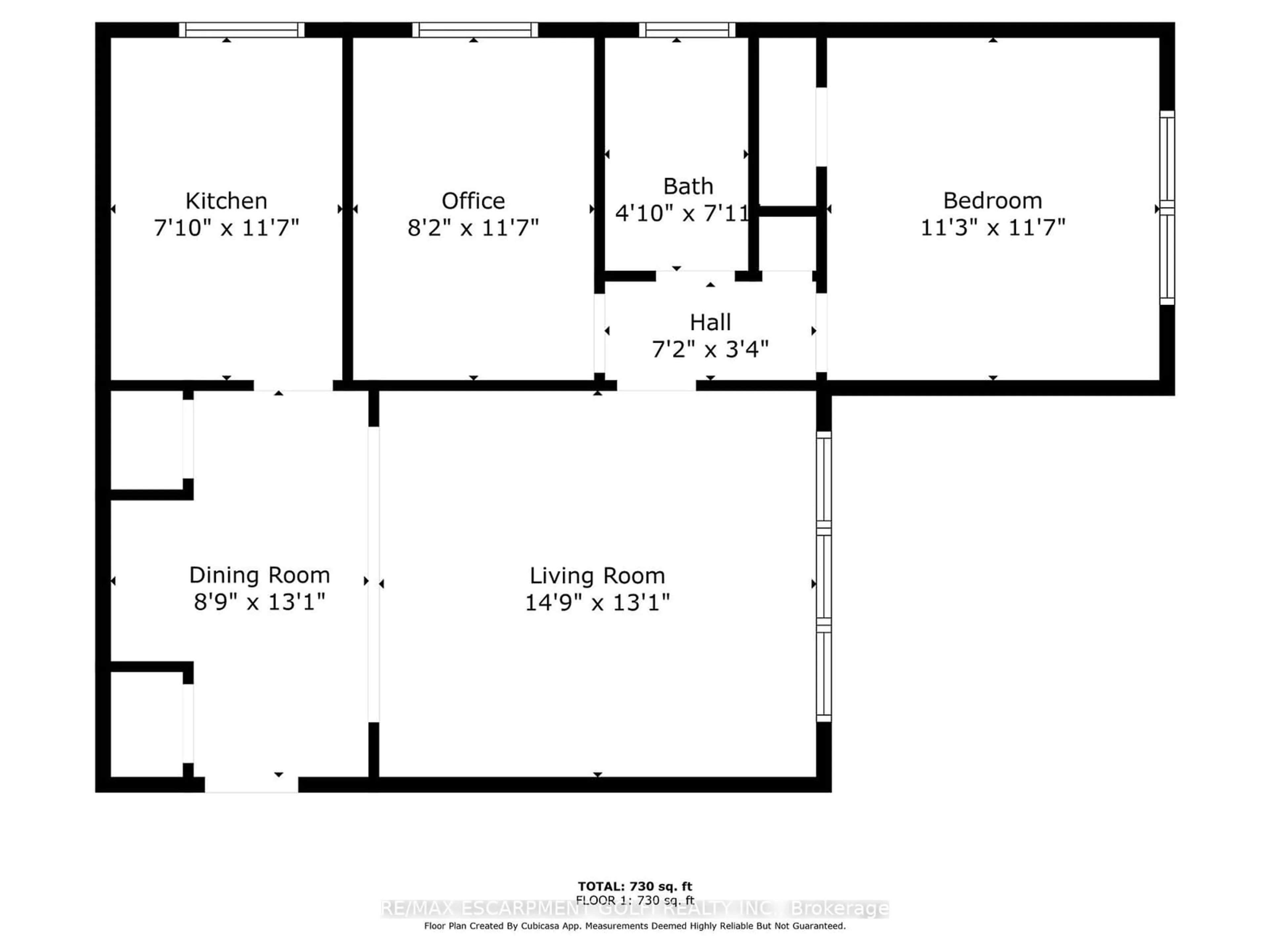 Floor plan for 5 East 36th St #407C, Hamilton Ontario L8V 3Y6