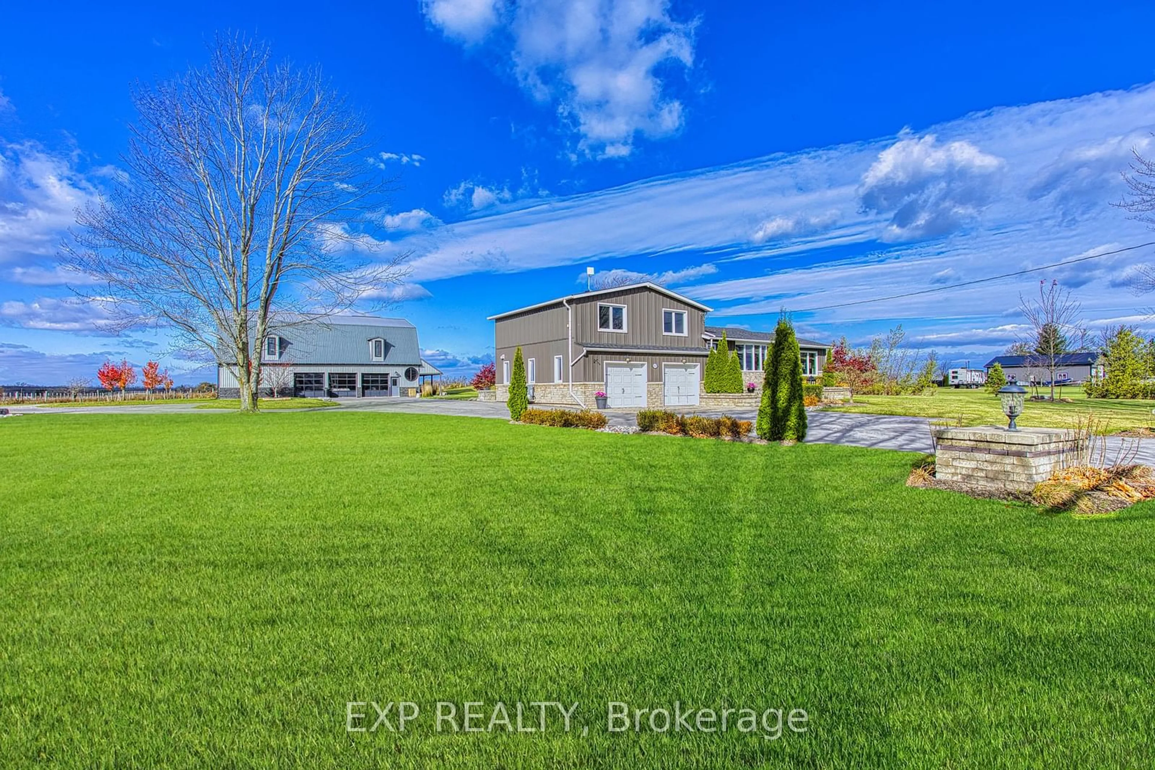 Frontside or backside of a home, the fenced backyard for 322 Russ Rd, Grimsby Ontario L3M 4E7