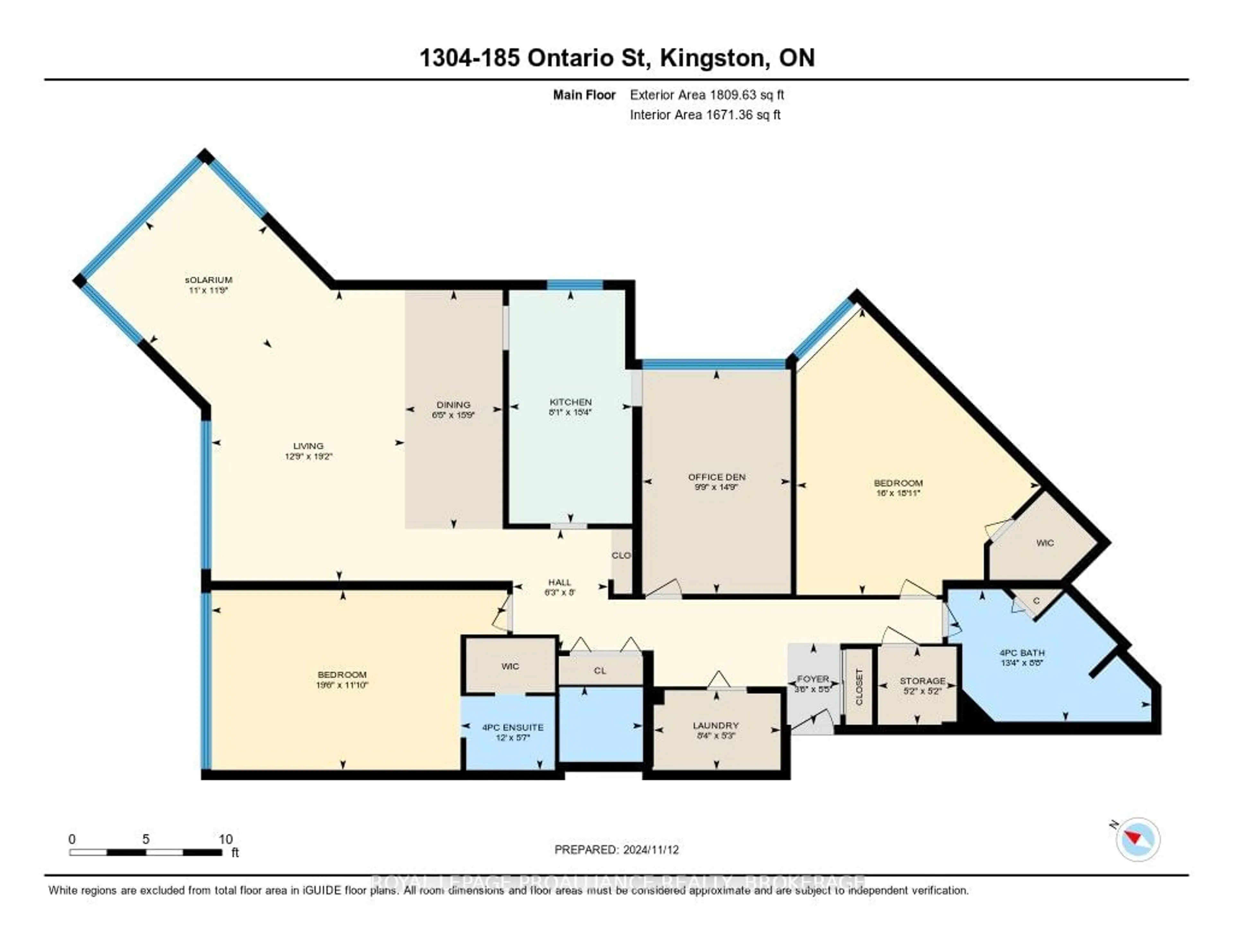 Floor plan for 185 Ontario St #1304, Kingston Ontario K7L 2Y7