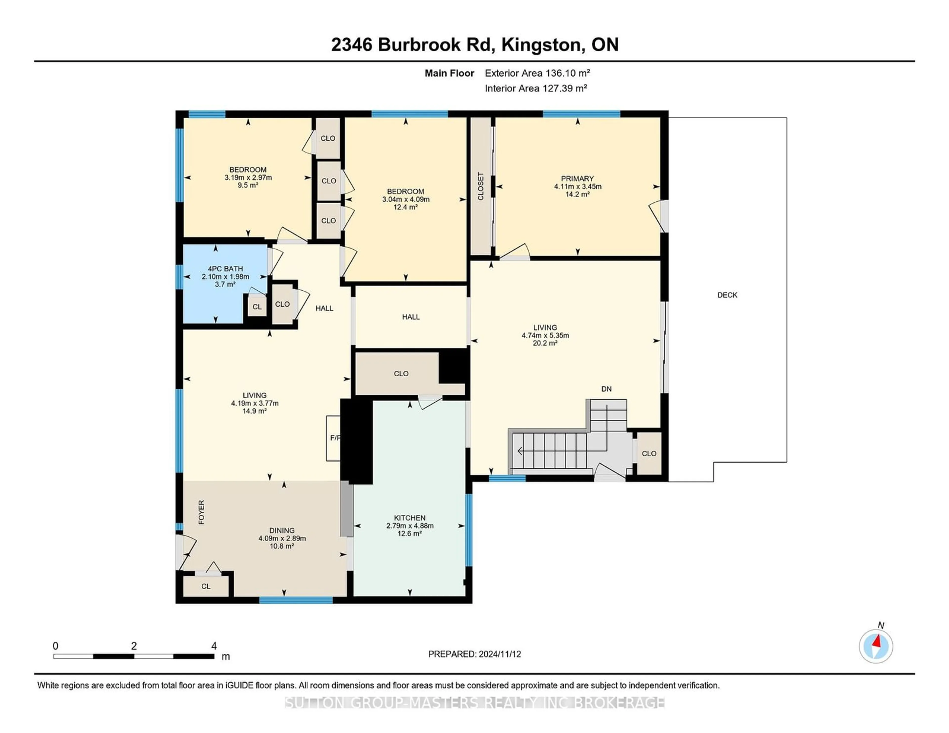 Floor plan for 2346 Burbrook Rd, Kingston Ontario K7L 4V4