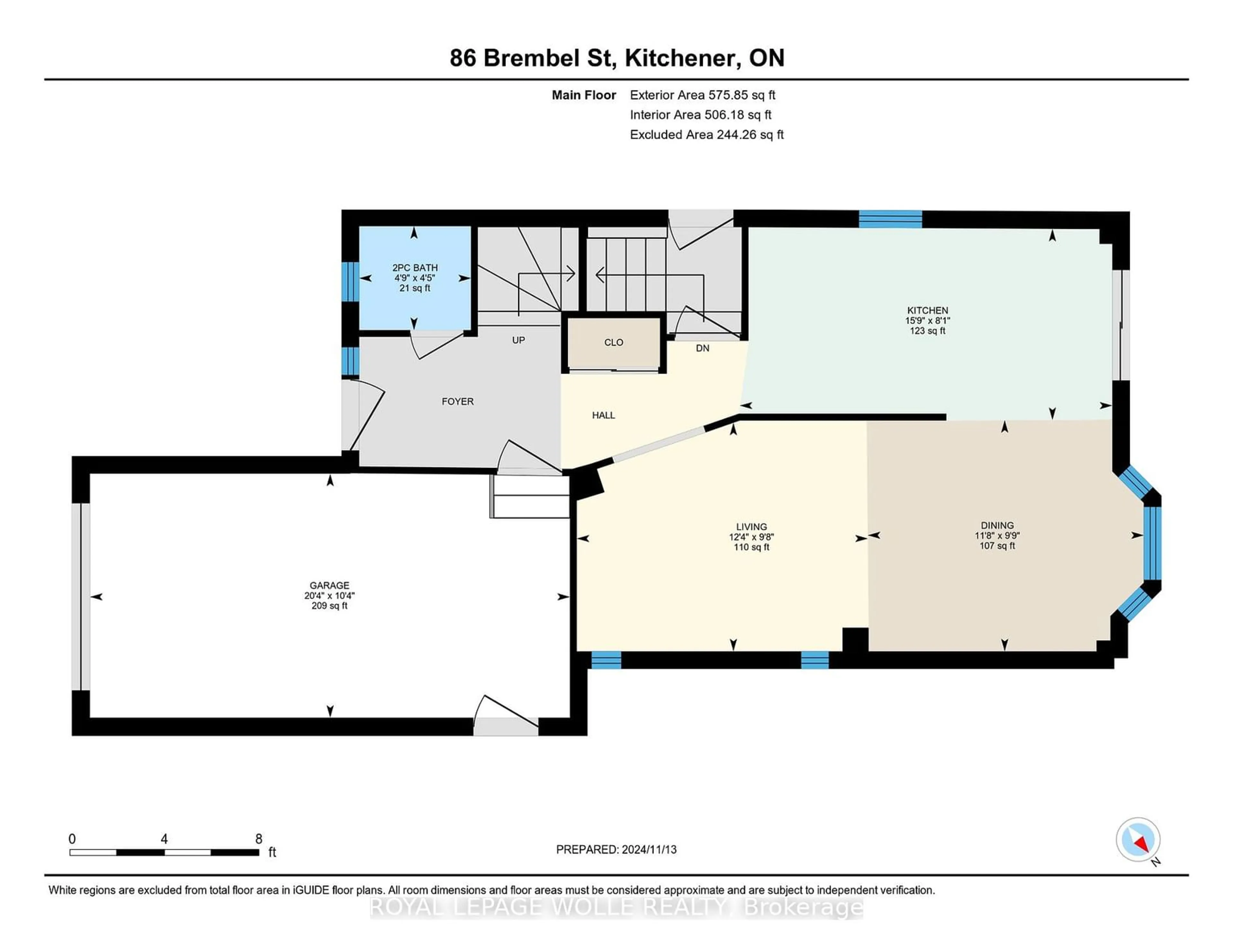 Floor plan for 86 Brembel St, Kitchener Ontario N2B 3T8