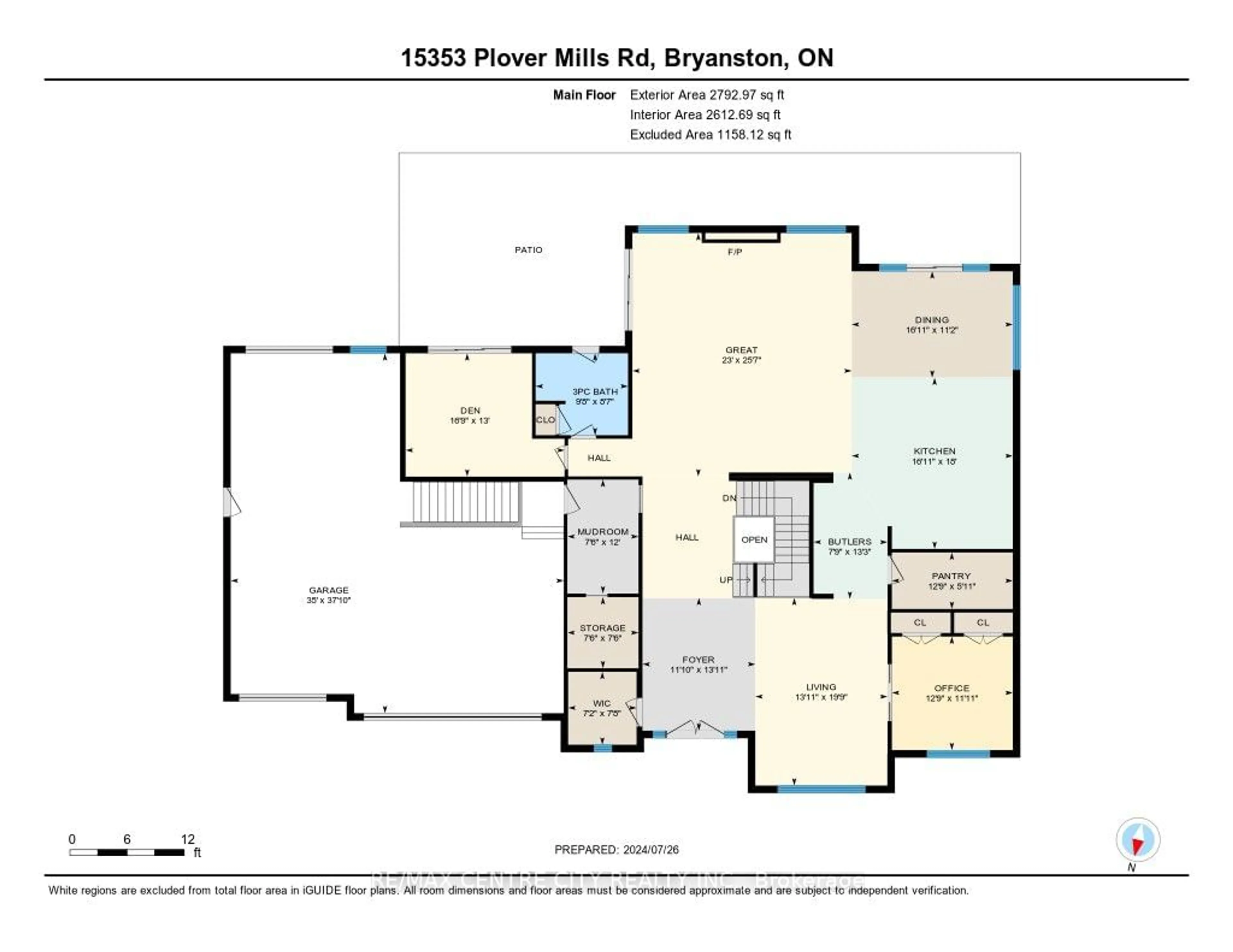 Floor plan for 15353 Plover Mills Rd, Middlesex Centre Ontario N0M 2A0