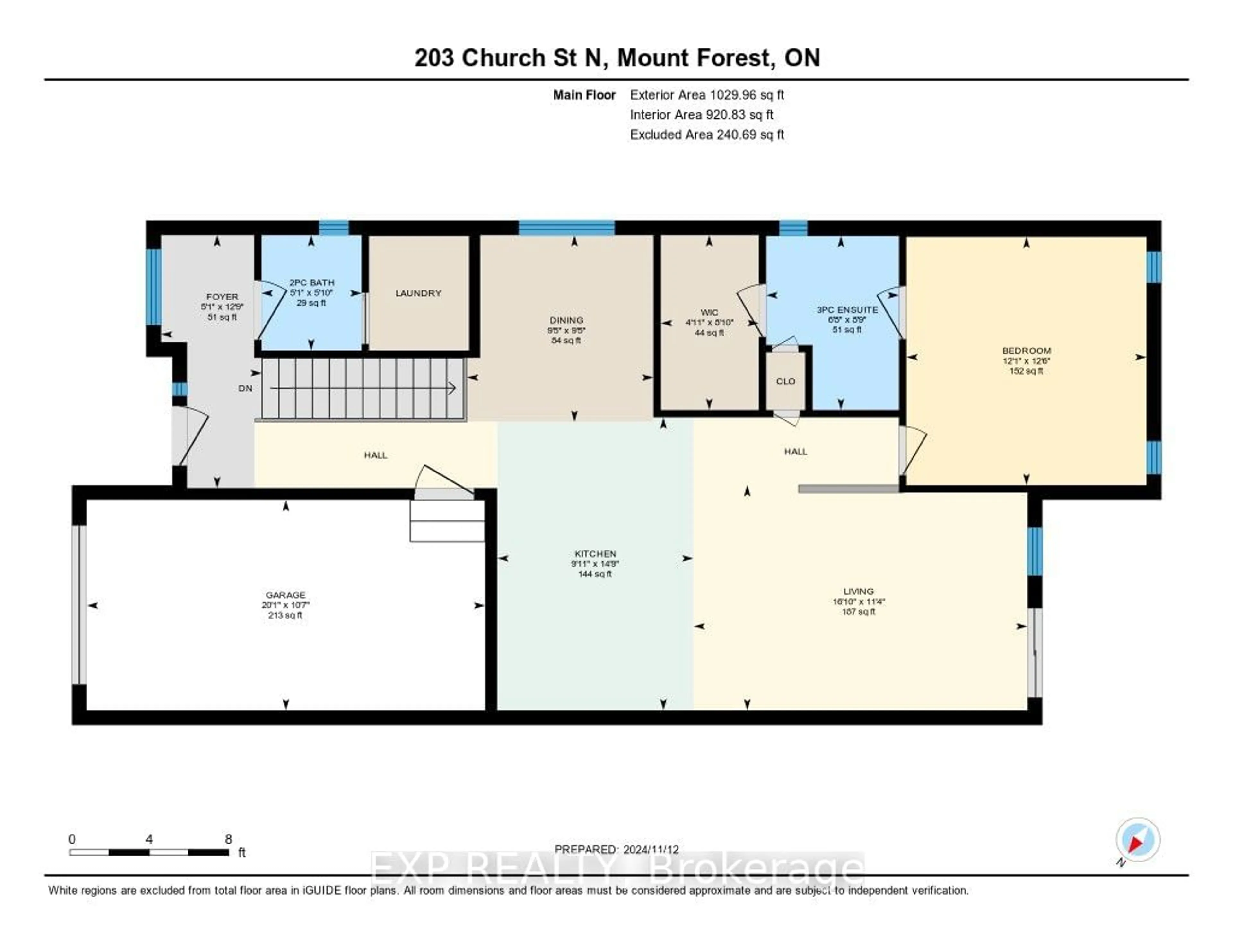 Floor plan for 203 Church St, Wellington North Ontario N0G 2L2