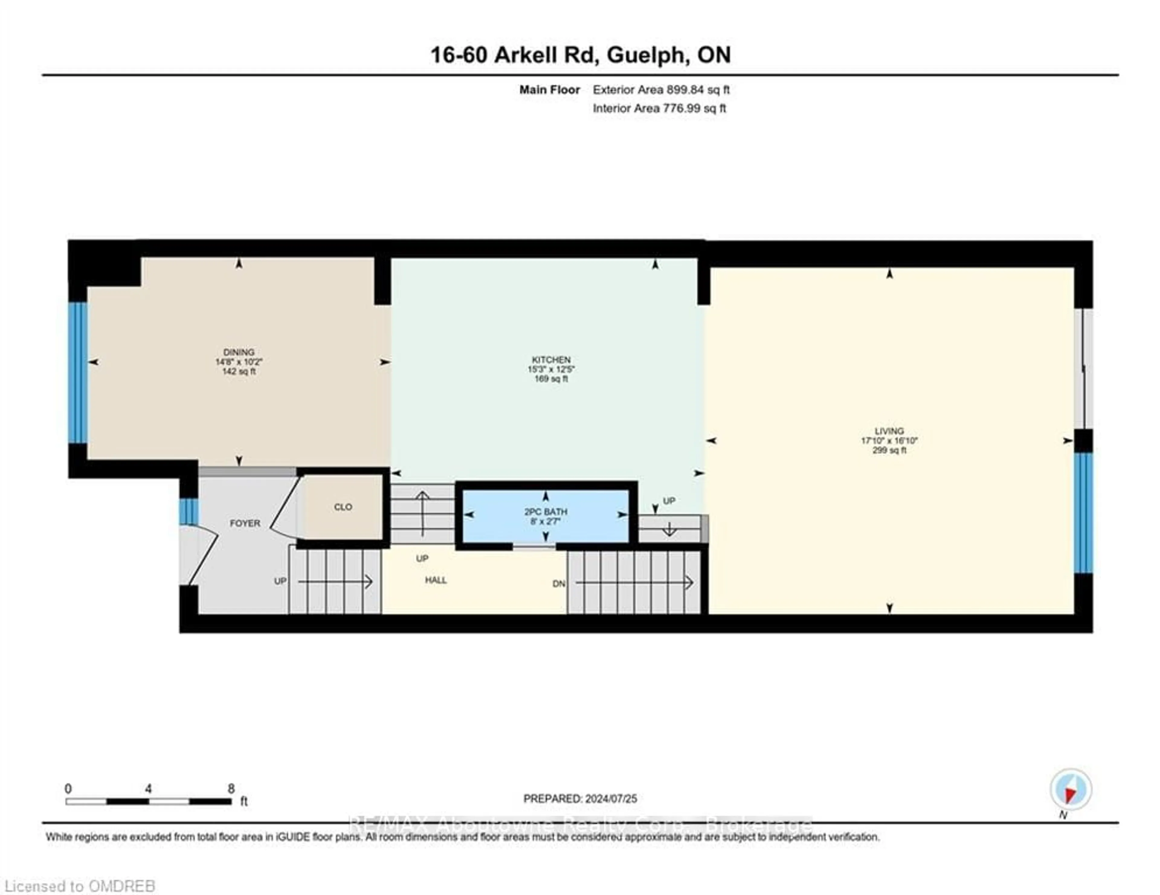 Floor plan for 60 ARKELL ROAD #16, Guelph Ontario N1L 0N7