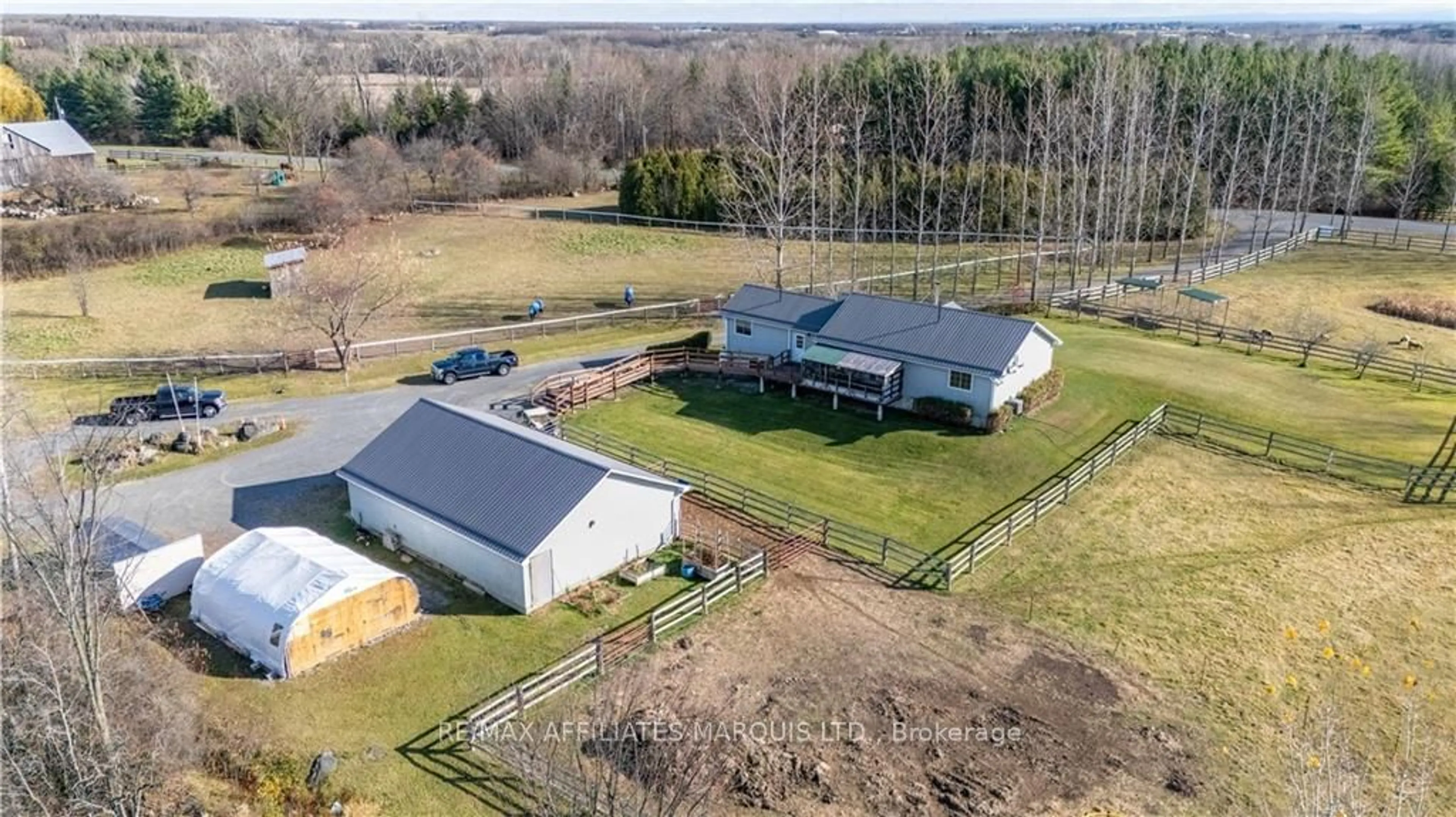 Frontside or backside of a home, the fenced backyard for 19855 MAPLE Rd, South Glengarry Ontario K0C 2J0