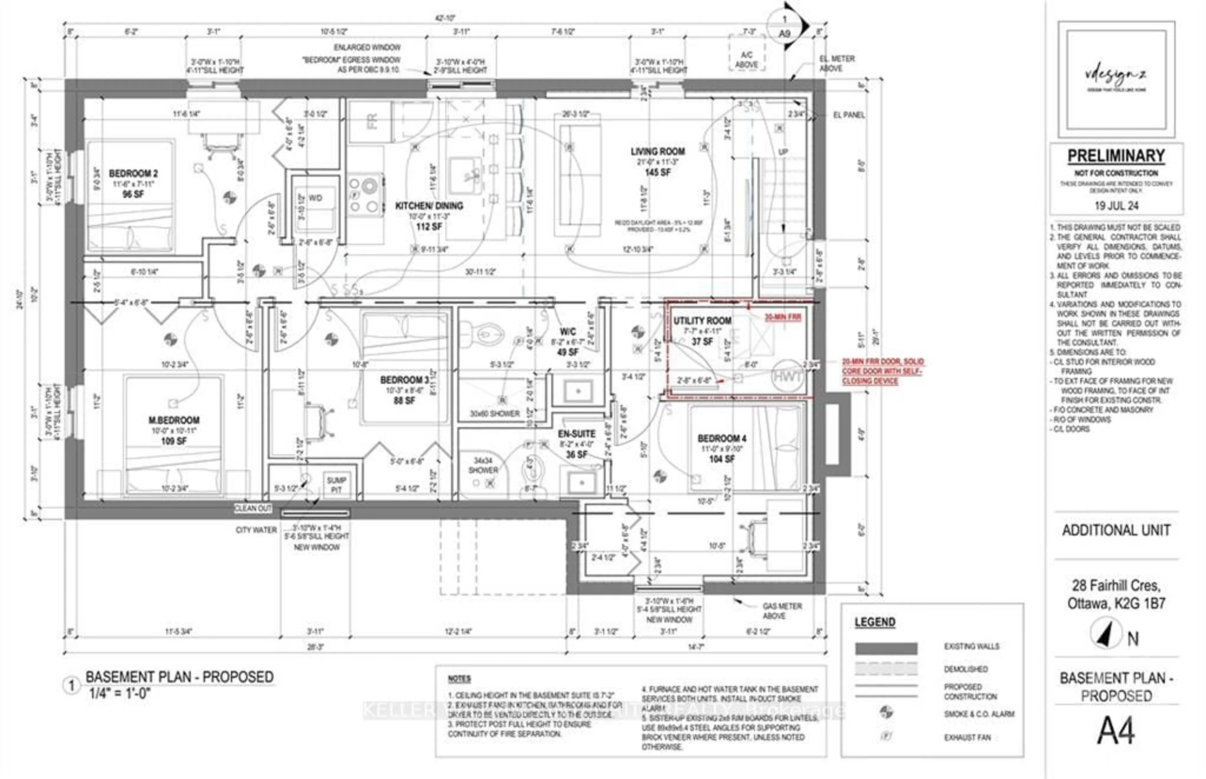 Floor plan for 28 FAIRHILL Cres, South of Baseline to Knoxdale Ontario K2G 1B7