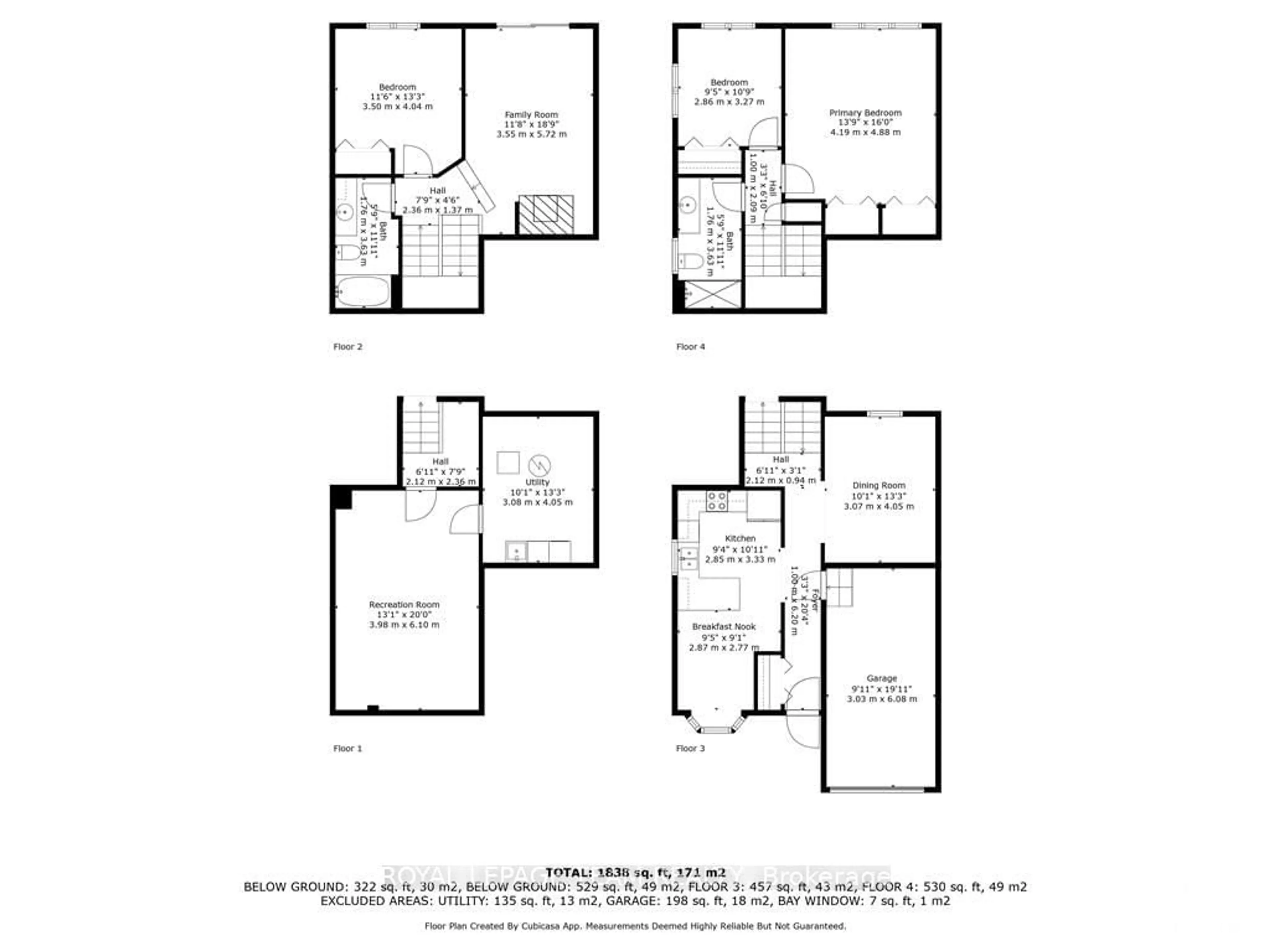 Floor plan for 849 ROB ROY Ave, Britannia Heights - Queensway Terrace N and Area Ontario K2B 8S6