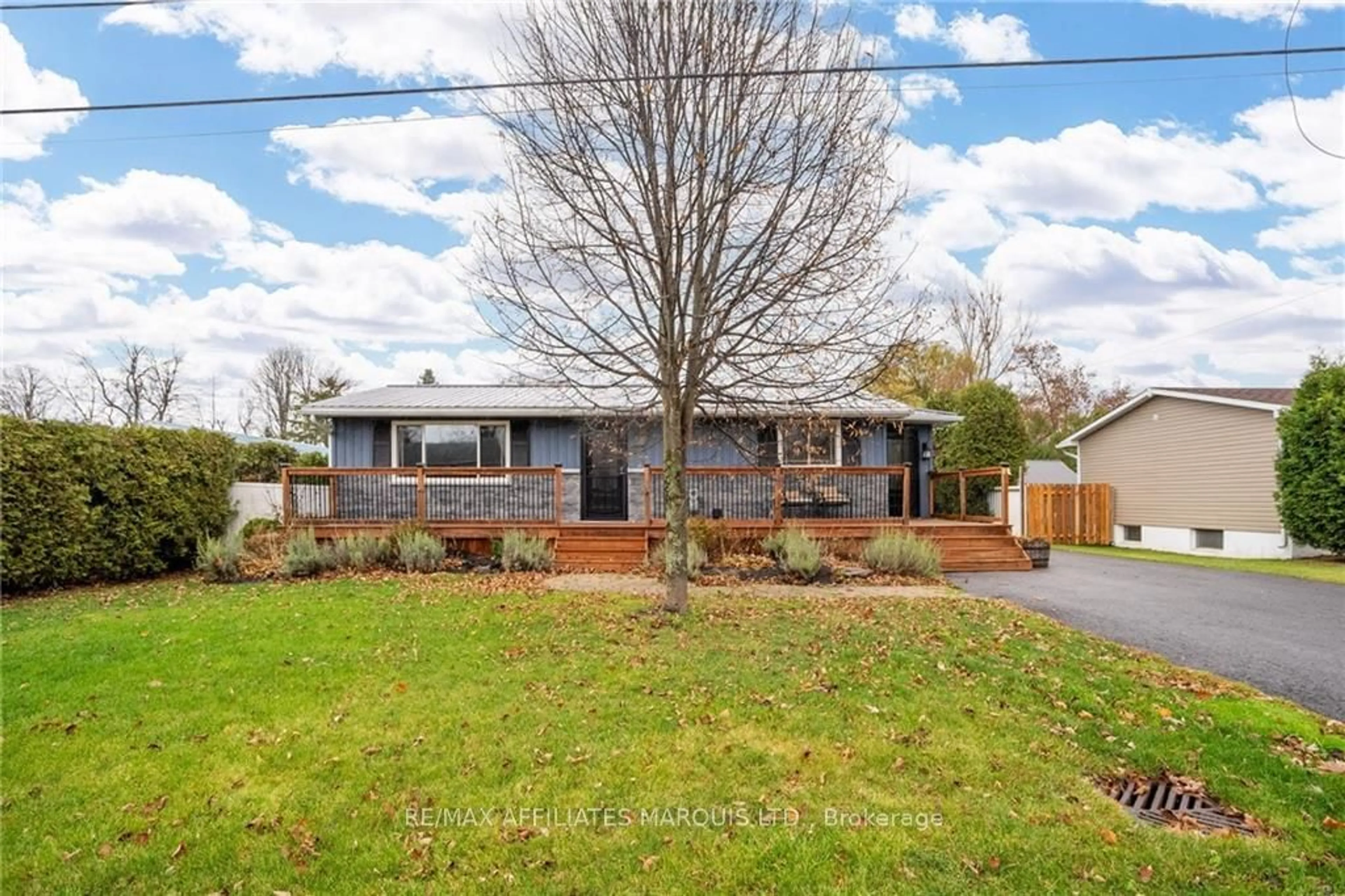 Frontside or backside of a home, the fenced backyard for 5 FRASER St, South Stormont Ontario K0C 2A0