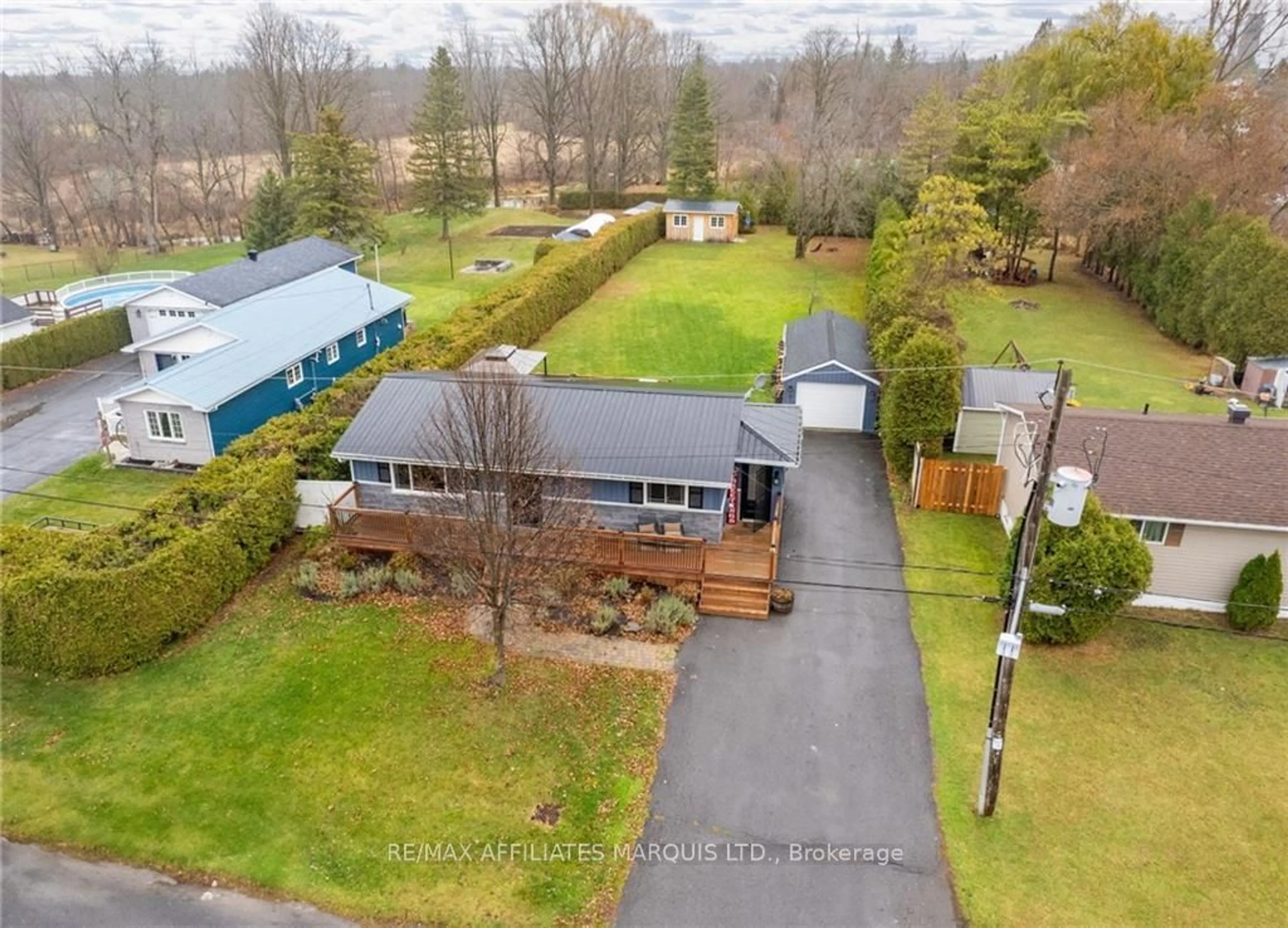 Frontside or backside of a home, the fenced backyard for 5 FRASER St, South Stormont Ontario K0C 2A0