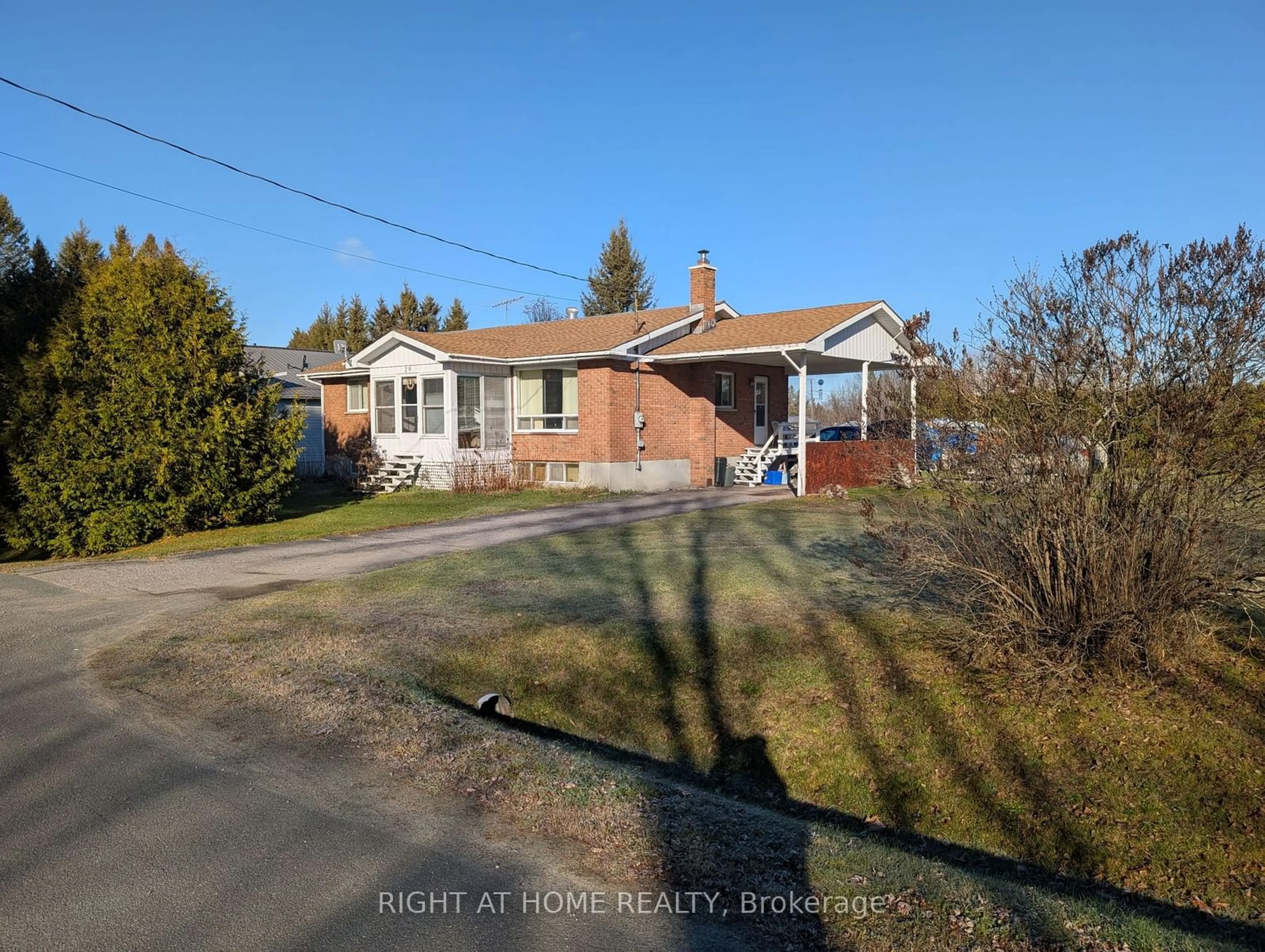 Frontside or backside of a home, the street view for 29 Maple St, West Nipissing Ontario P0H 1M0