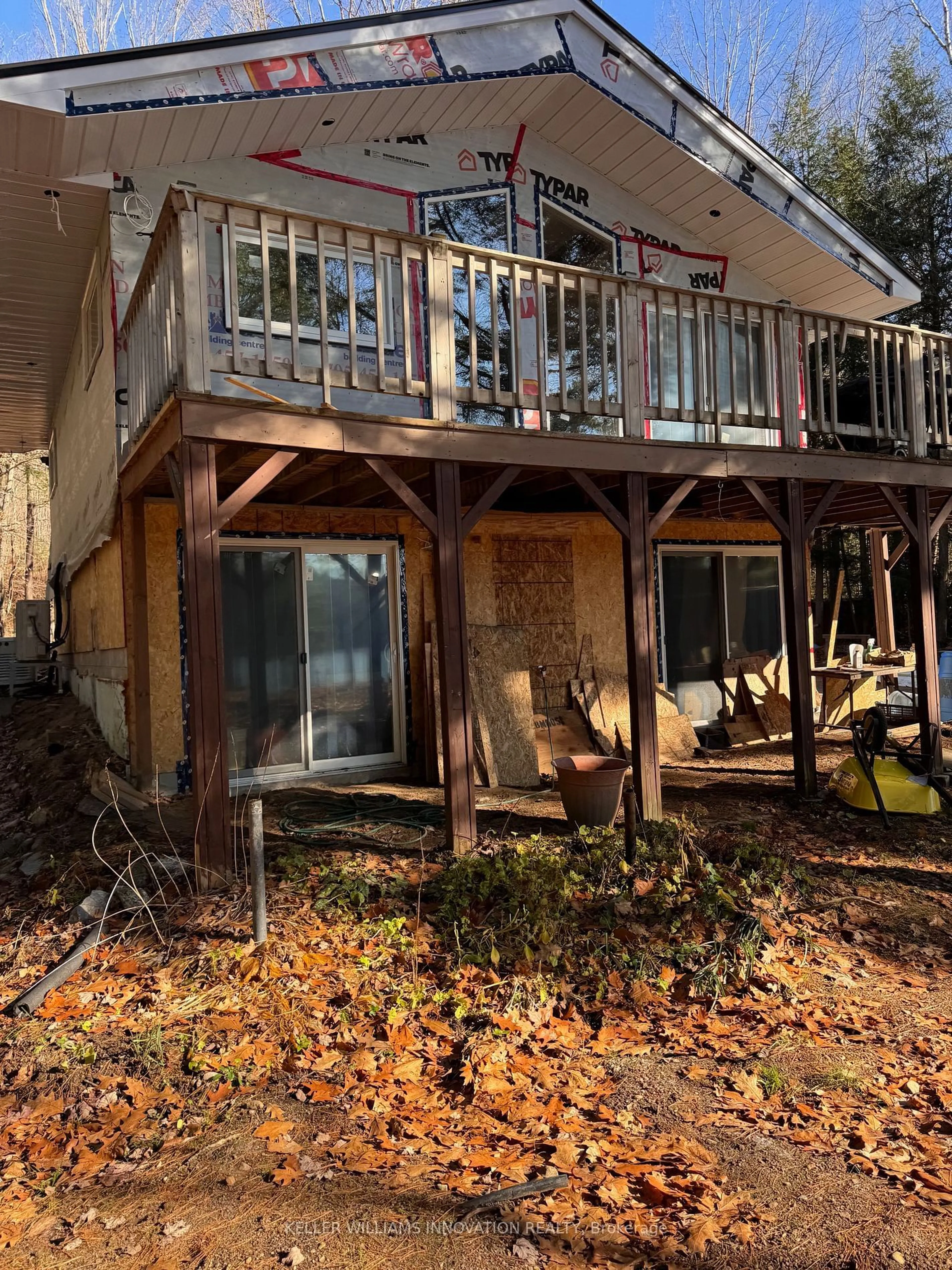 Frontside or backside of a home, the fenced backyard for 1349 Ross Lake Rd, Dysart et al Ontario K0M 1S0