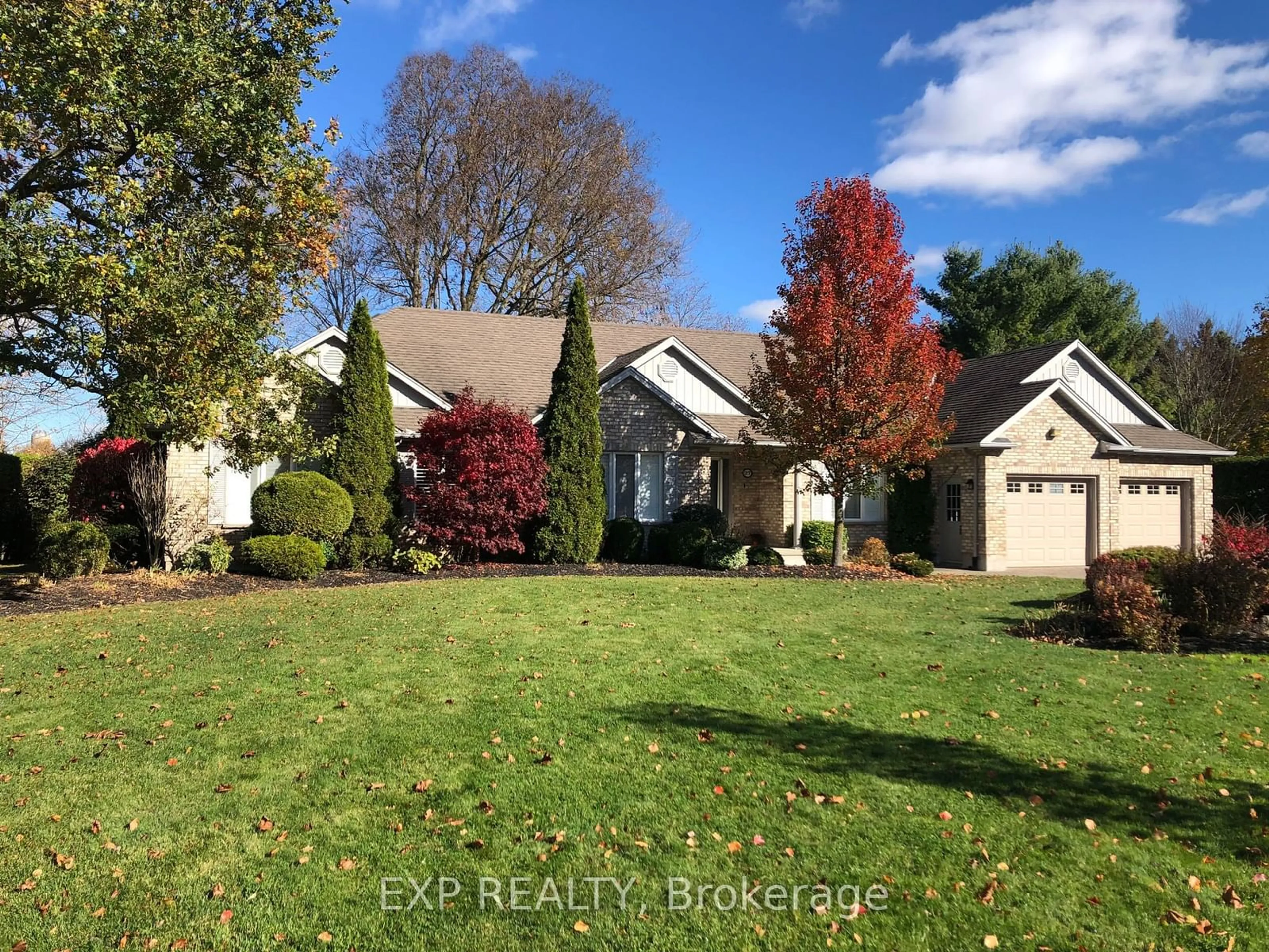 Frontside or backside of a home, the fenced backyard for 27 Calvert Pl, Thames Centre Ontario N0L 1G3