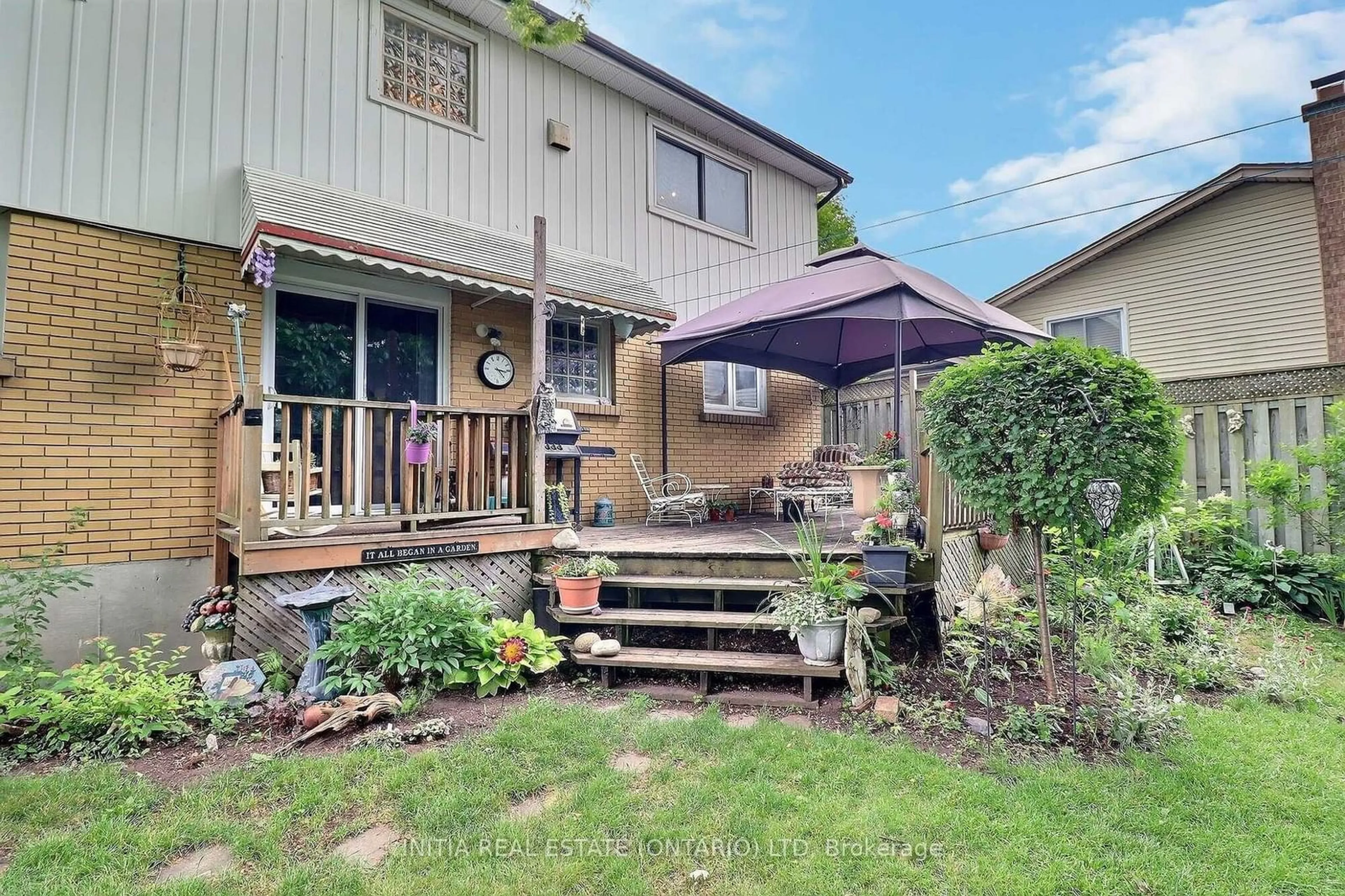 Patio, the fenced backyard for 305 Belfield St, London Ontario N5Y 2J9