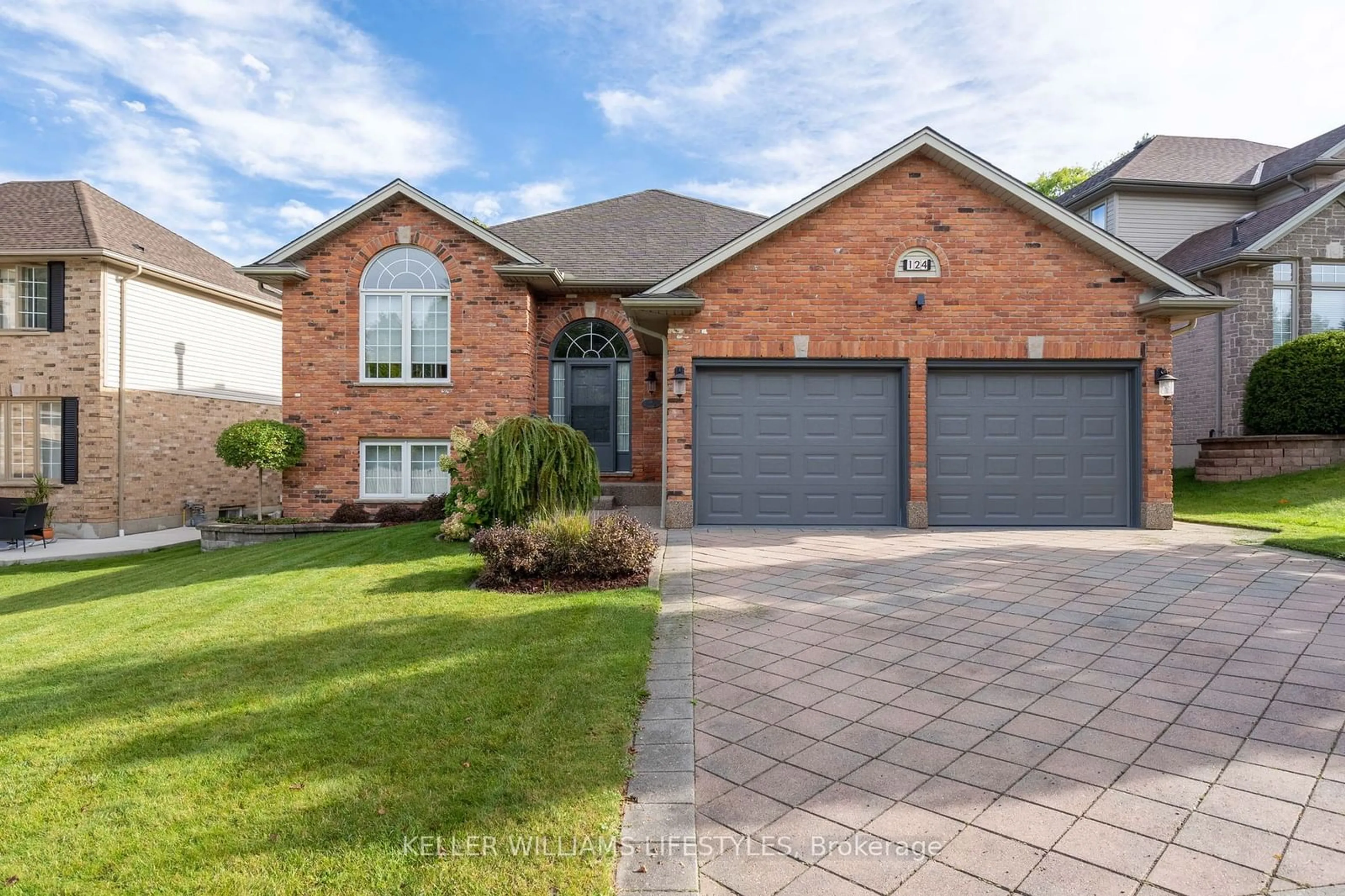 Home with brick exterior material for 124 Optimist Park Dr, London Ontario N6K 4M1