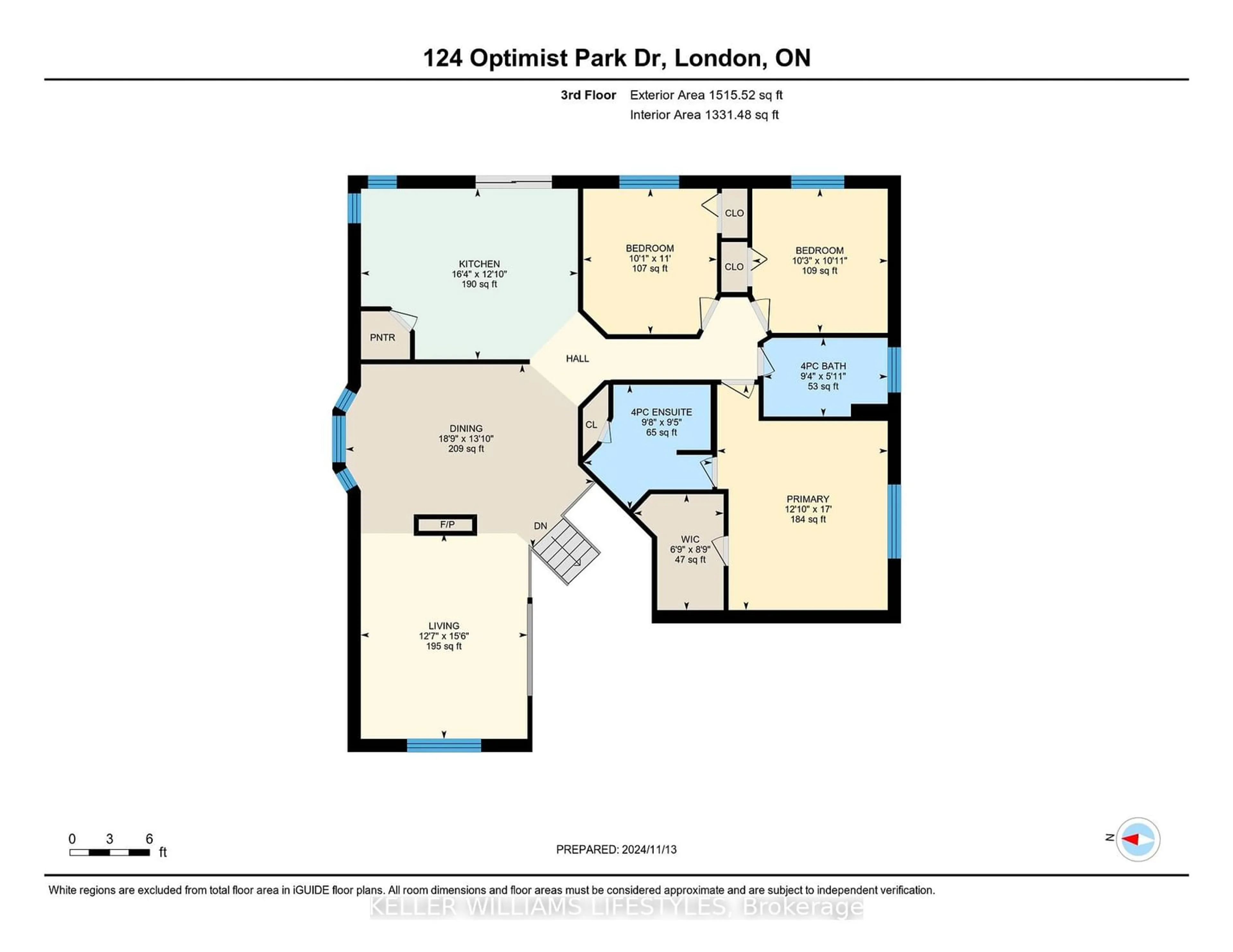 Floor plan for 124 Optimist Park Dr, London Ontario N6K 4M1