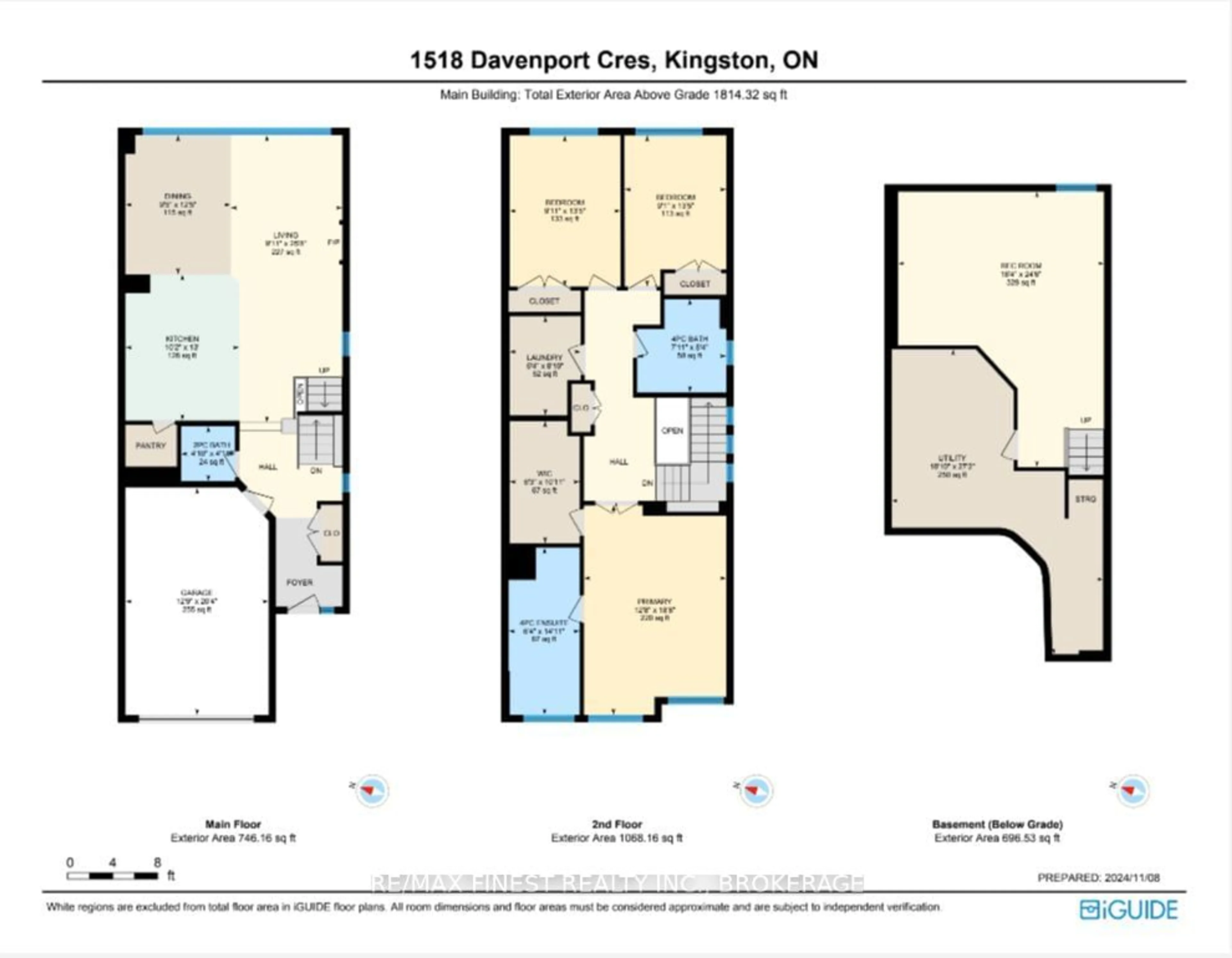 Floor plan for 1518 Davenport Cres, Kingston Ontario K7P 0M6