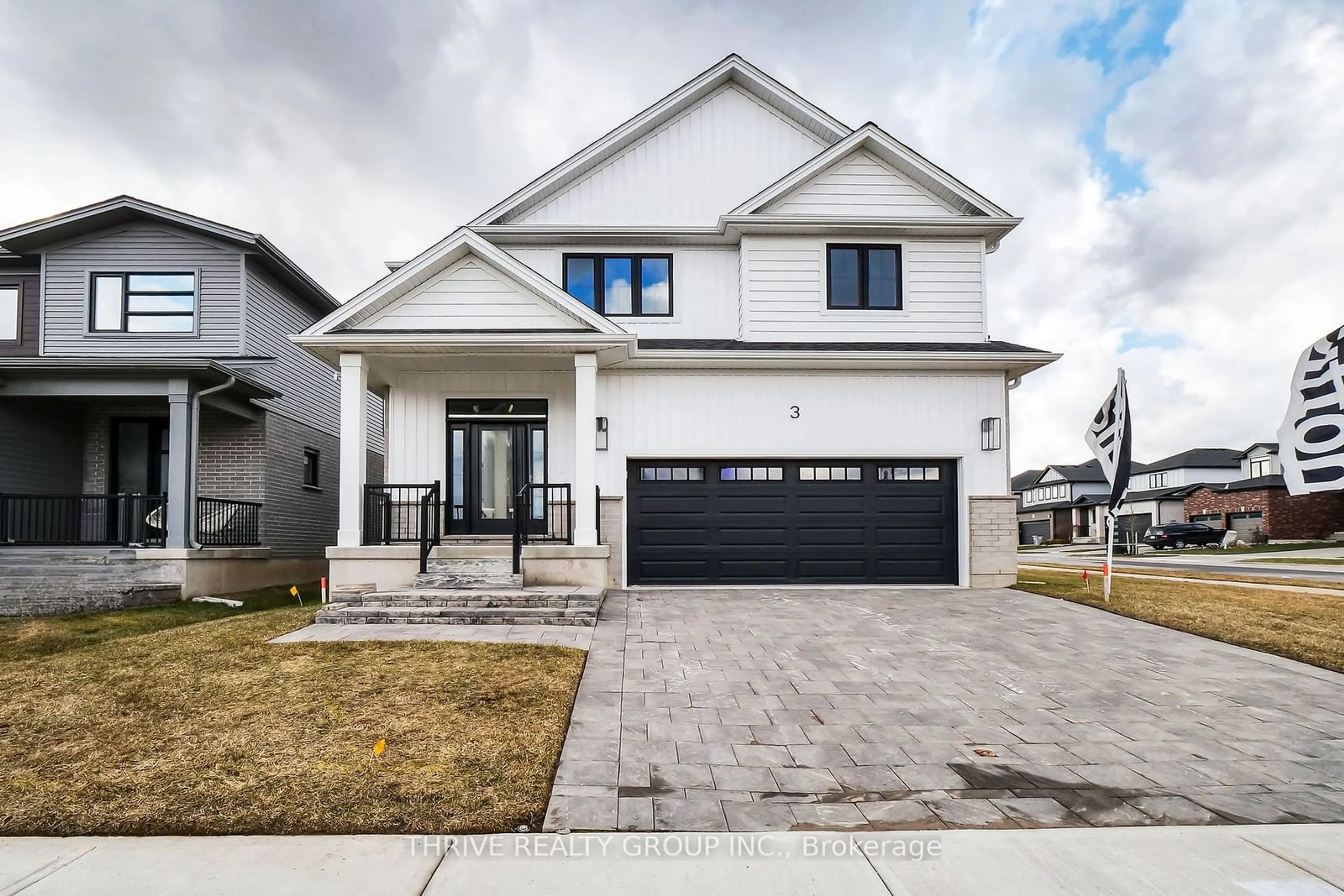 Frontside or backside of a home, the street view for 3 Basil Cres, Middlesex Centre Ontario N0M 2A0