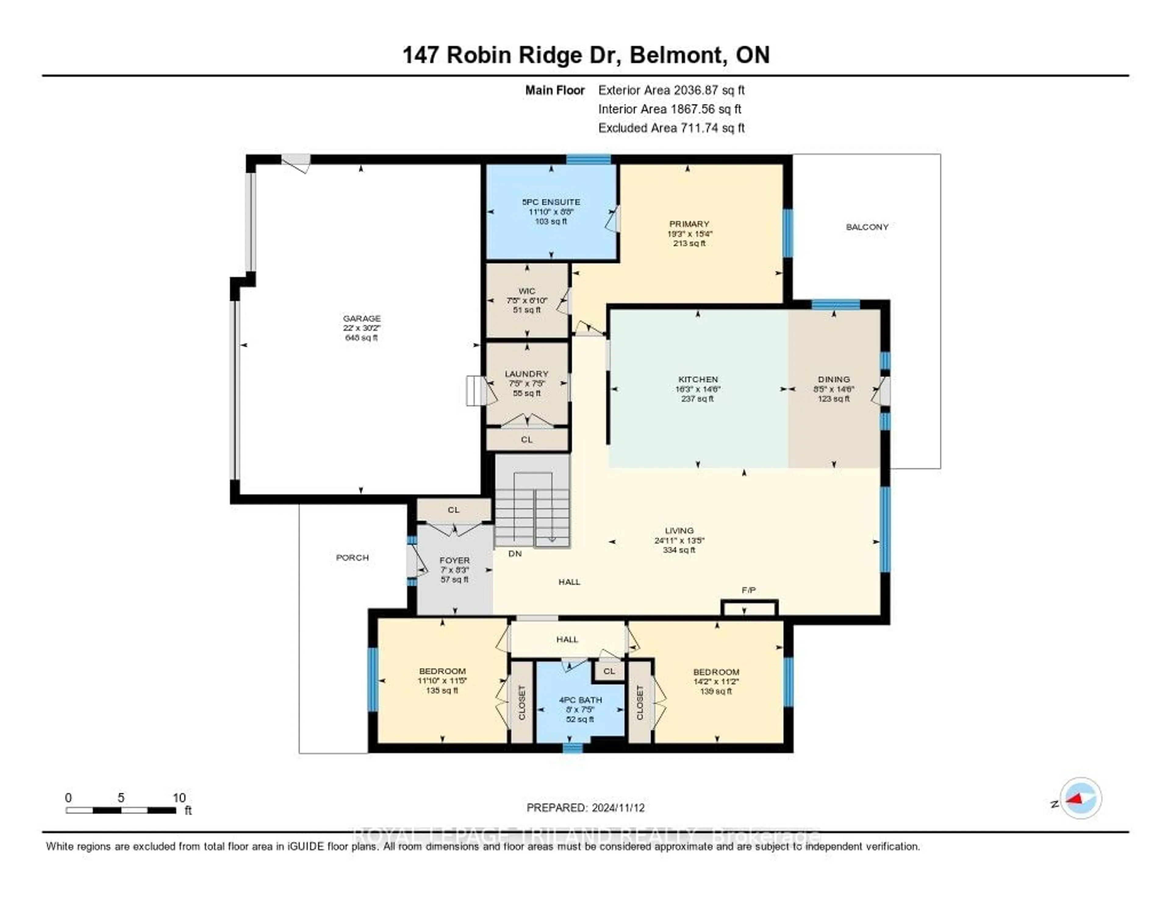 Floor plan for 147 Robin Ridge Dr, Central Elgin Ontario N0L 1B0