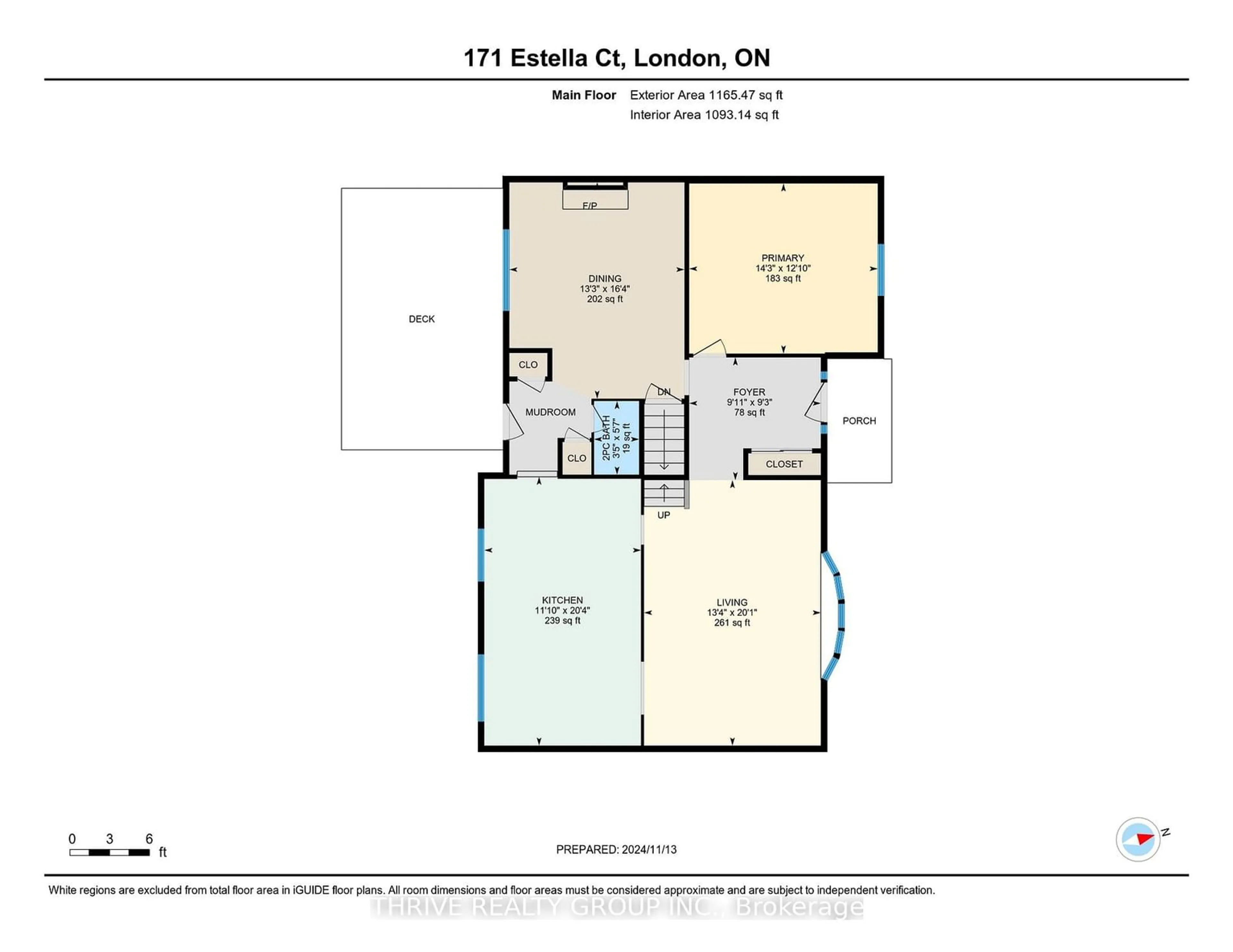 Floor plan for 171 Estella Crt, London Ontario N6J 3C5