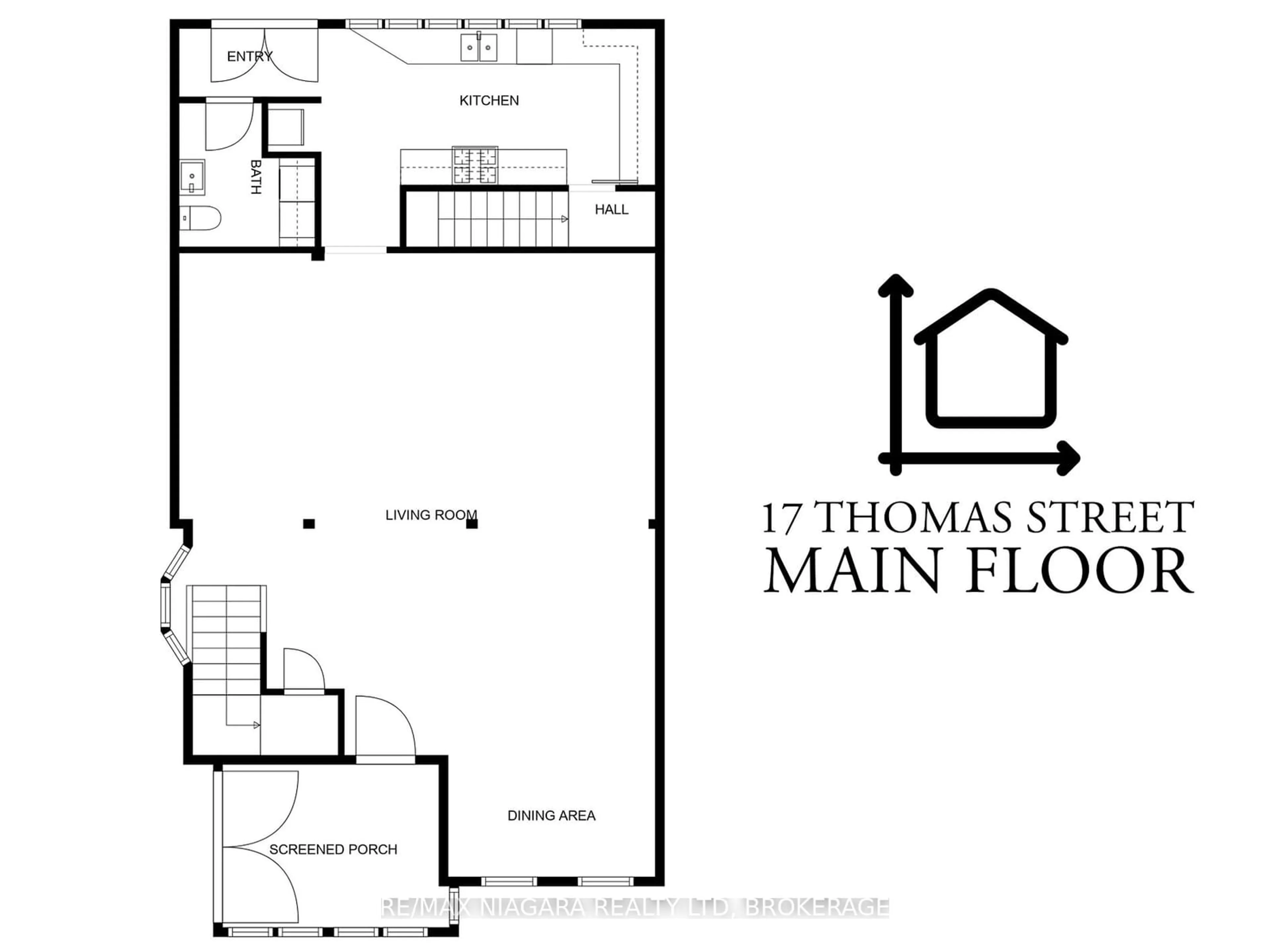 Floor plan for 17 THOMAS St, St. Catharines Ontario L2R 6L7