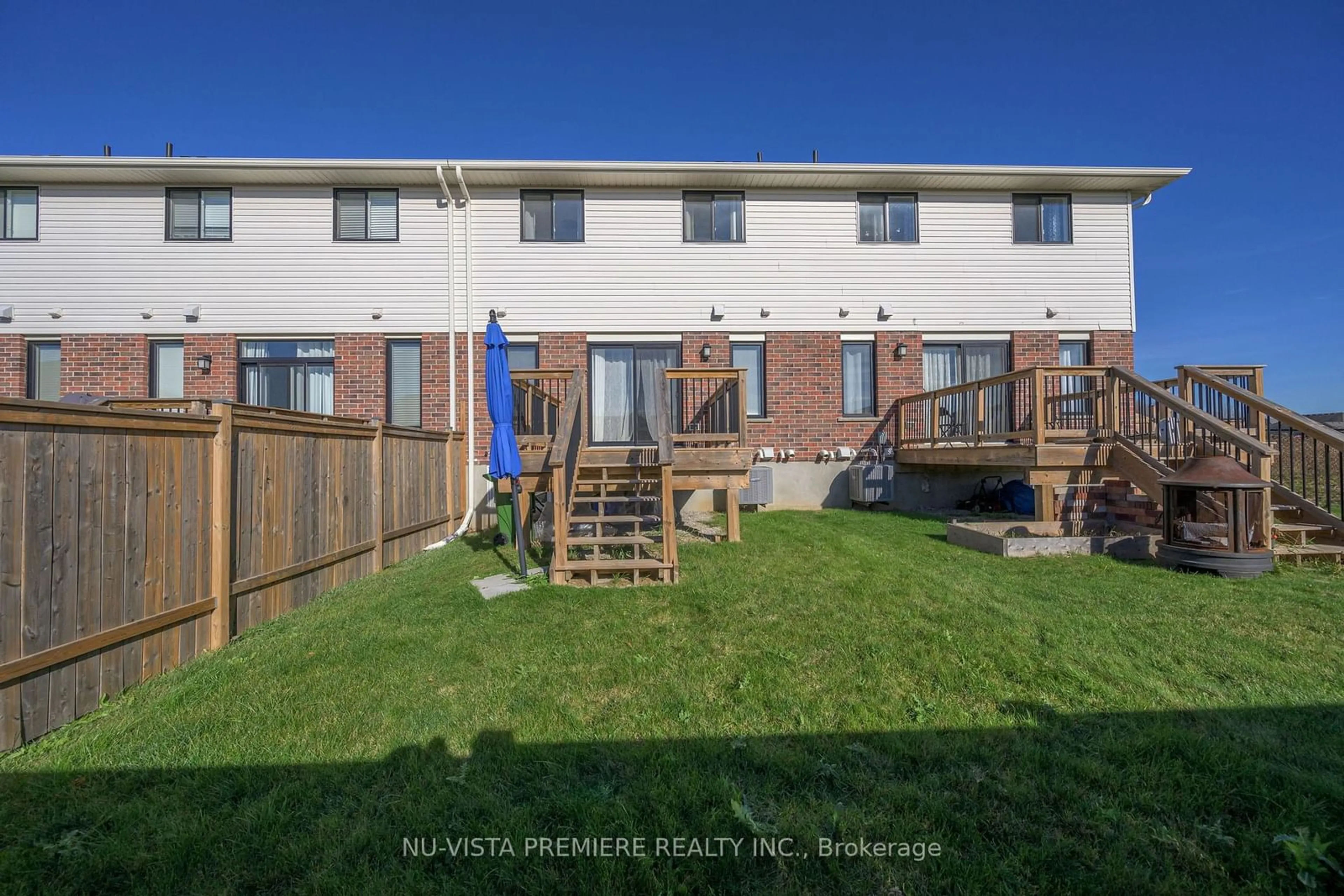 Patio, the fenced backyard for 56 Cortland Terr, St. Thomas Ontario N5R 0J7