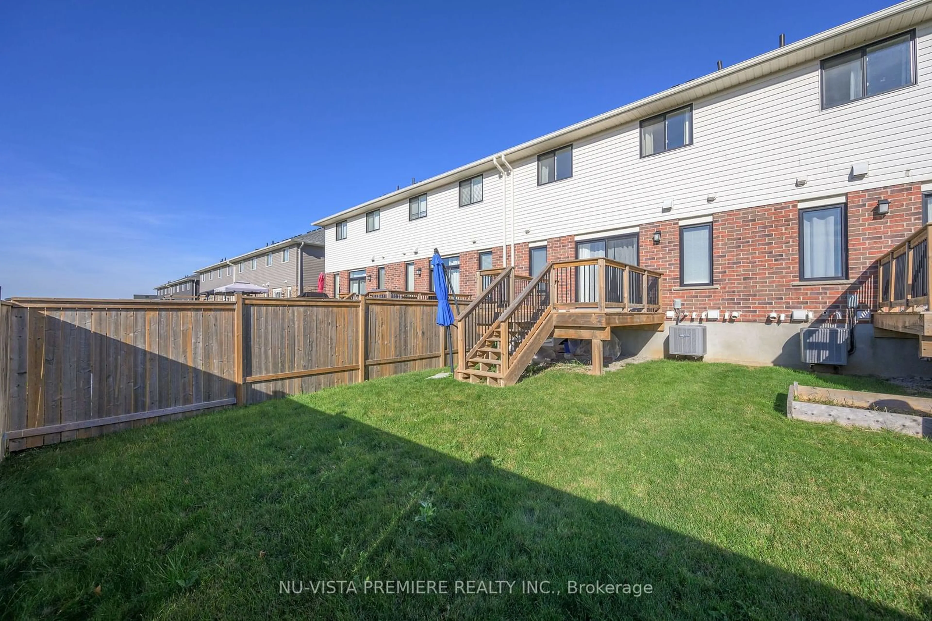 Patio, the fenced backyard for 56 Cortland Terr, St. Thomas Ontario N5R 0J7