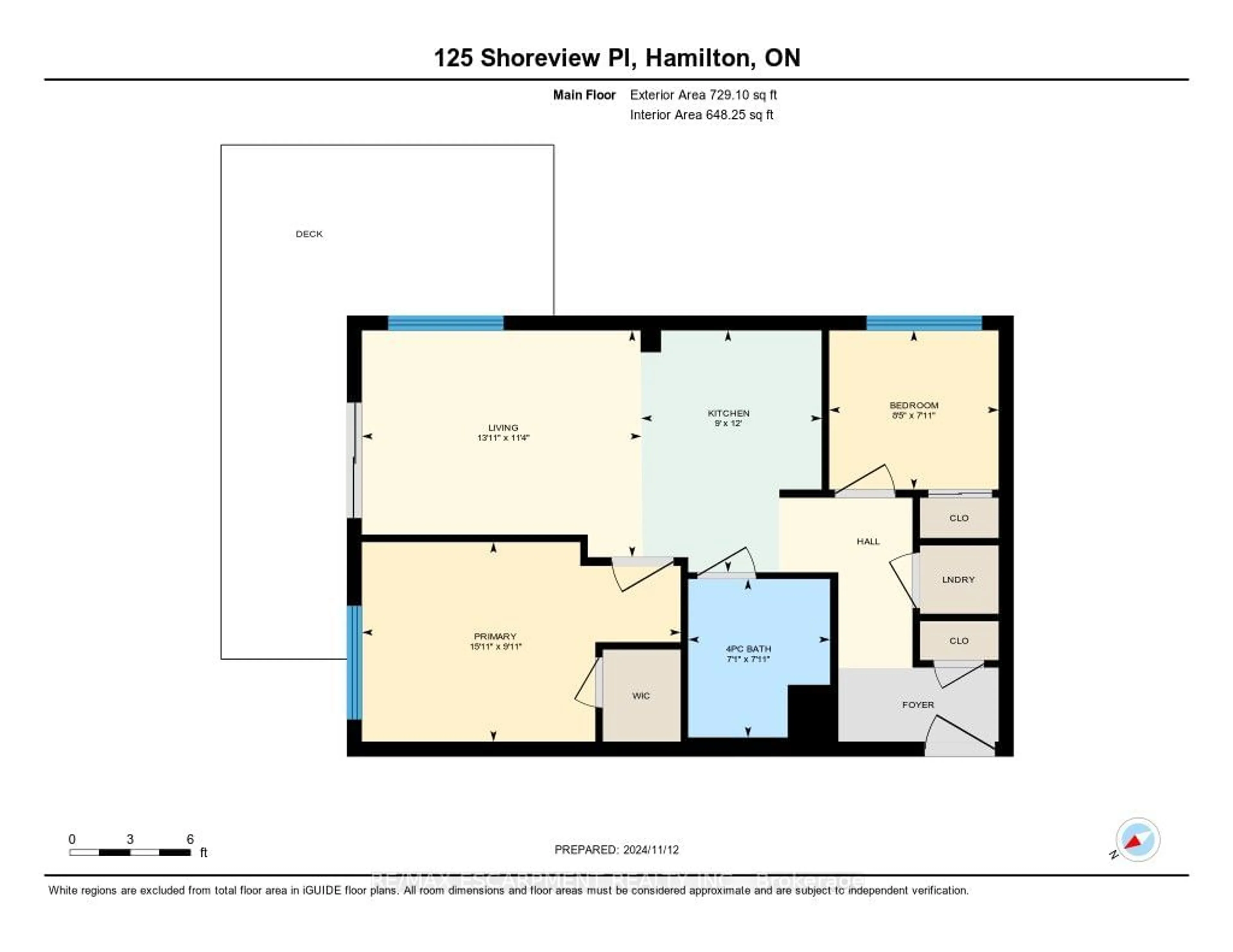 Floor plan for 125 SHOREVIEW Pl #511, Hamilton Ontario L8E 0K3