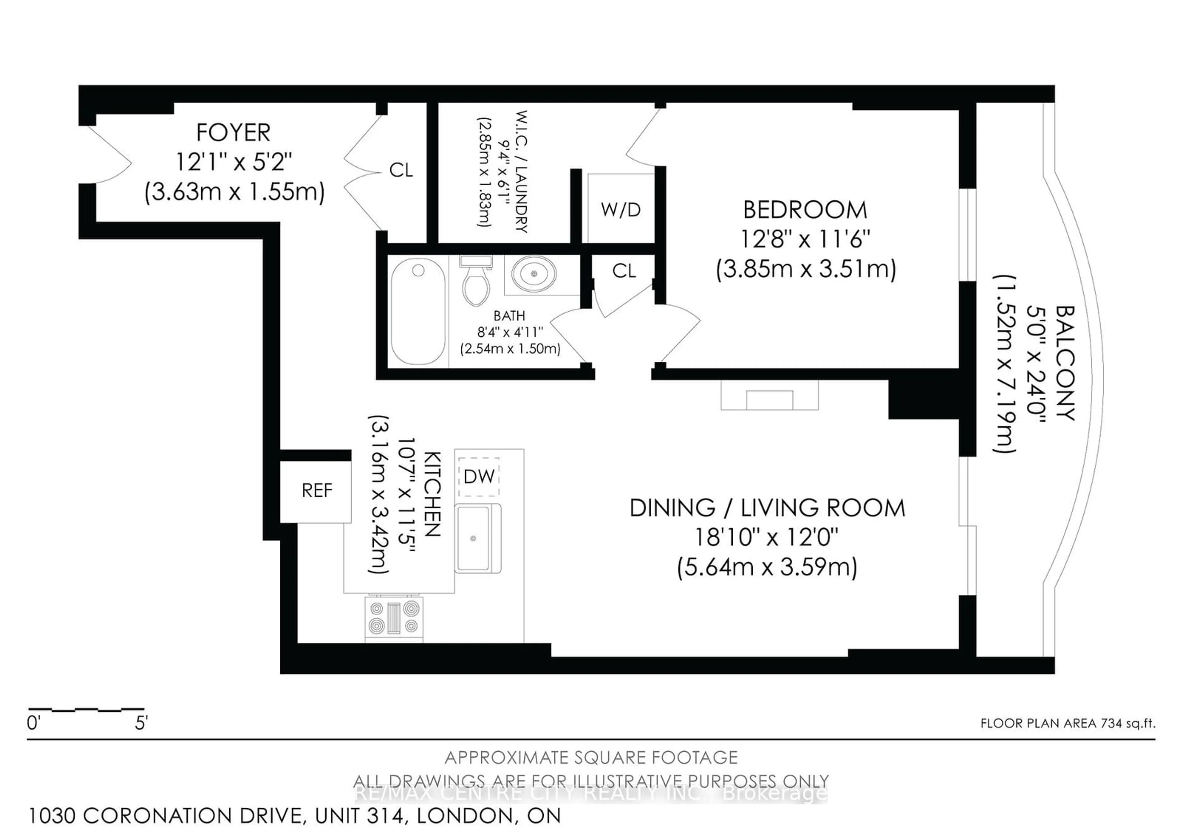 Floor plan for 1030 Coronation Dr #314, London Ontario N6G 0G5